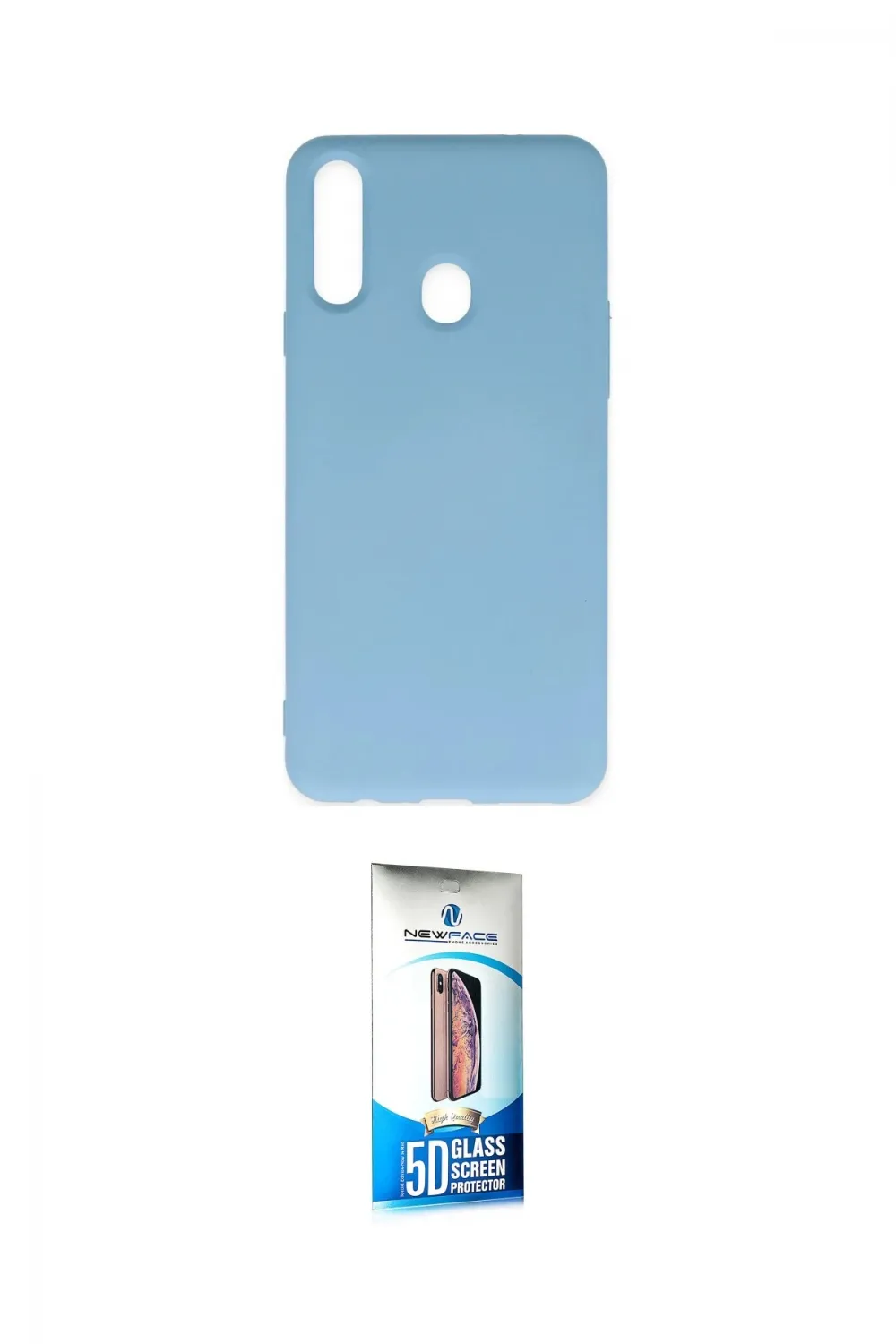 ieg™ Galaxy A20S Kılıf Ahenk Serisi - Siyah 5D Eko Cam Ekran Koruyucu