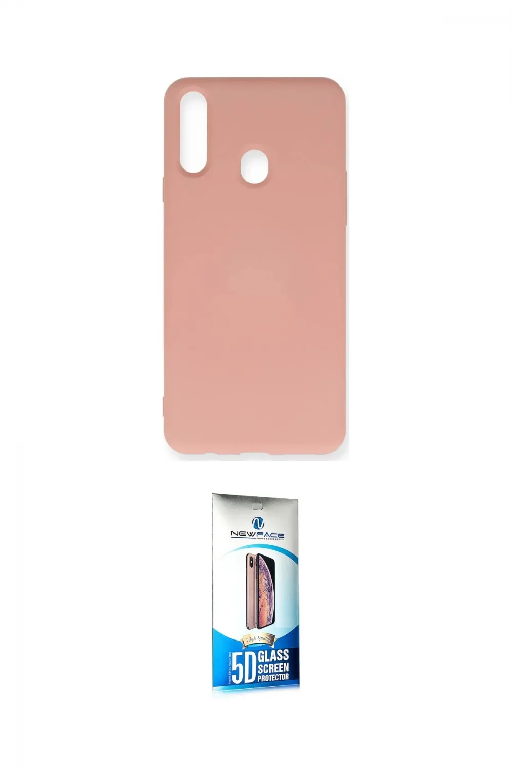 ieg™ Galaxy A20S Kılıf Ahenk Serisi - Siyah 5D Eko Cam Ekran Koruyucu