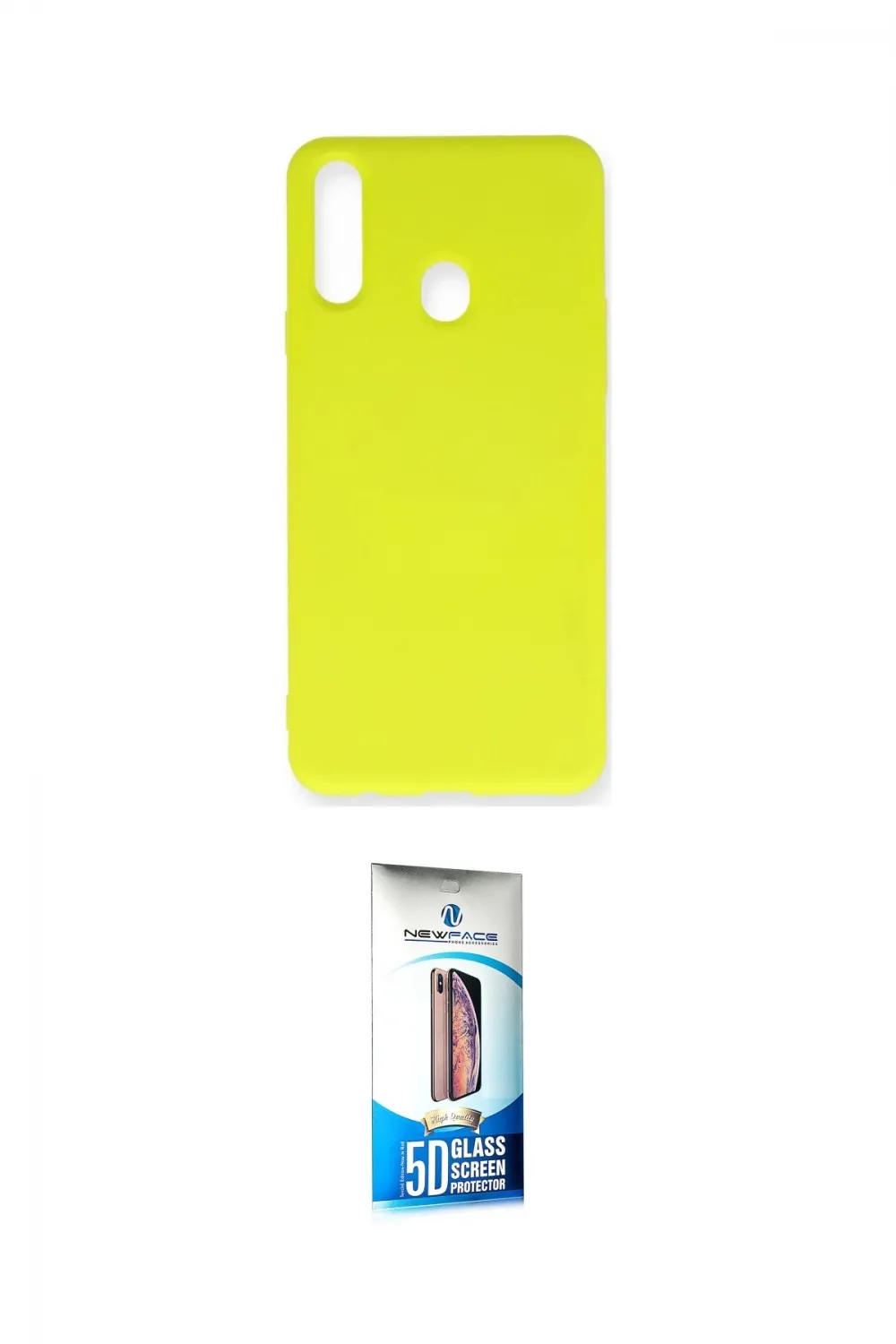 ieg™ Galaxy A20S Kılıf Ahenk Serisi - Siyah 5D Eko Cam Ekran Koruyucu