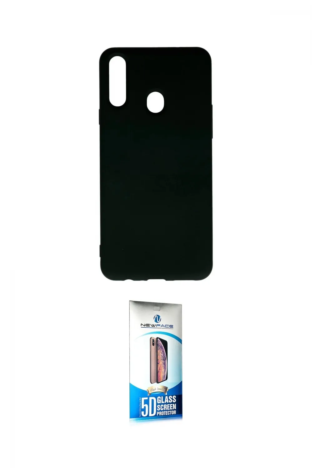ieg™ Galaxy A20S Kılıf Ahenk Serisi - Siyah 5D Eko Cam Ekran Koruyucu