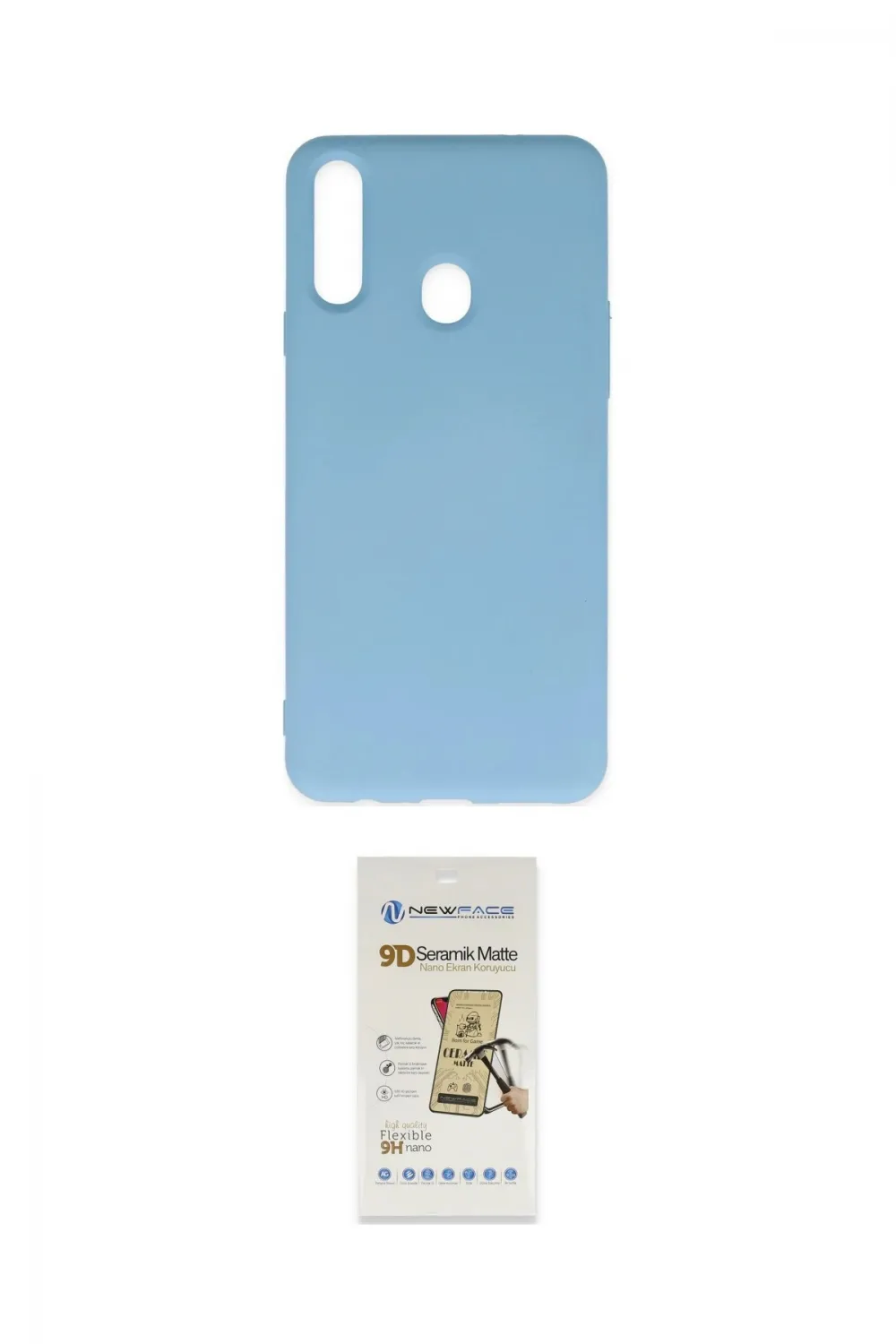 ieg™ Galaxy A20S Kılıf Ahenk Serisi - Siyah Mat Seramik Nano Ekran Koruyucu