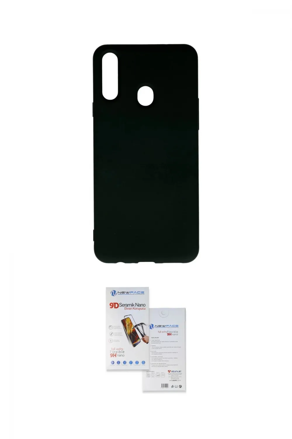 ieg™ Galaxy A20S Kılıf Ahenk Serisi - Siyah Seramik Nano Ekran Koruyucu