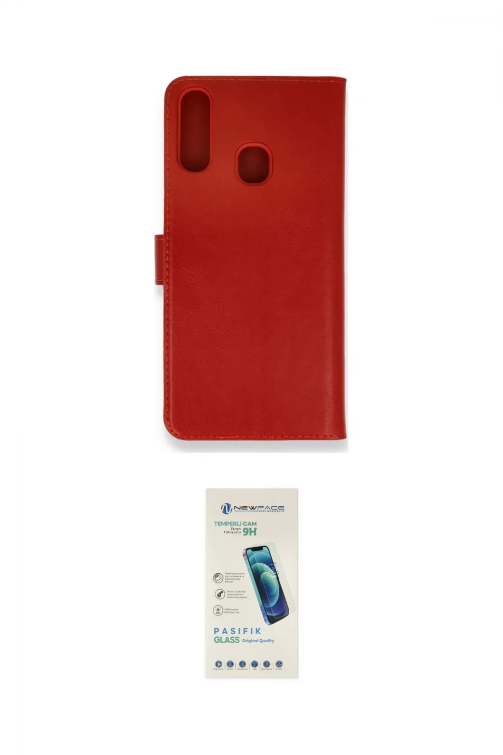 ieg™ Galaxy A20S Kılıf Siluet Işık Serisi - Şeffaf Pasifik Cam Ekran Koruyucu