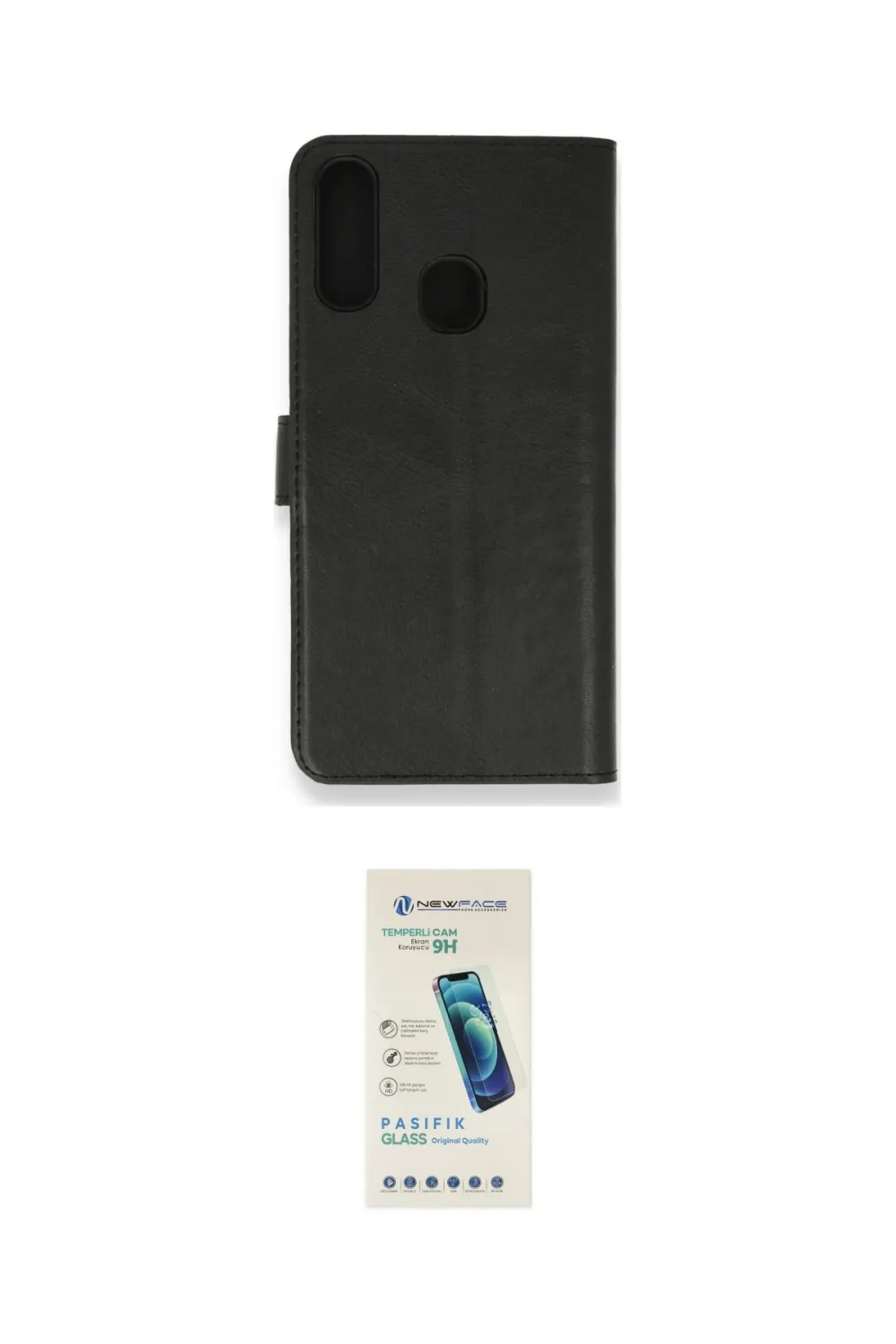 ieg™ Galaxy A20S Kılıf Siluet Işık Serisi - Şeffaf Pasifik Cam Ekran Koruyucu