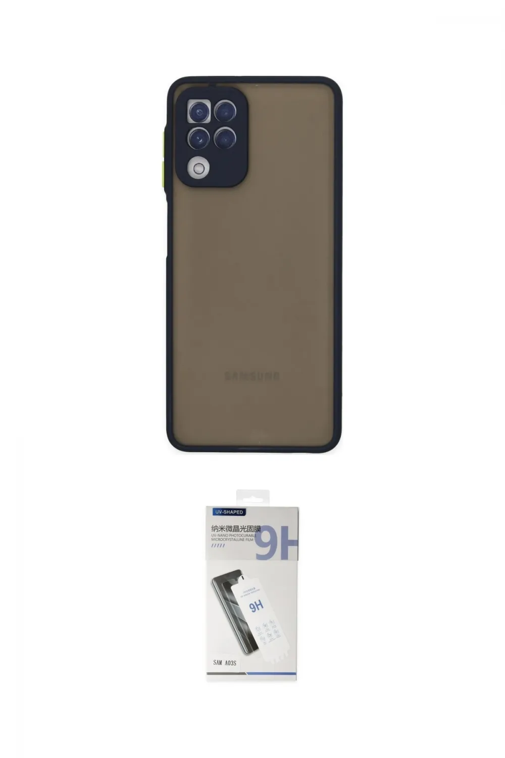 ieg™ Galaxy A22 Kılıf Ahenk Çizgi Serisi - Şeffaf Uv Polymer Nano Ekran Koruyucu