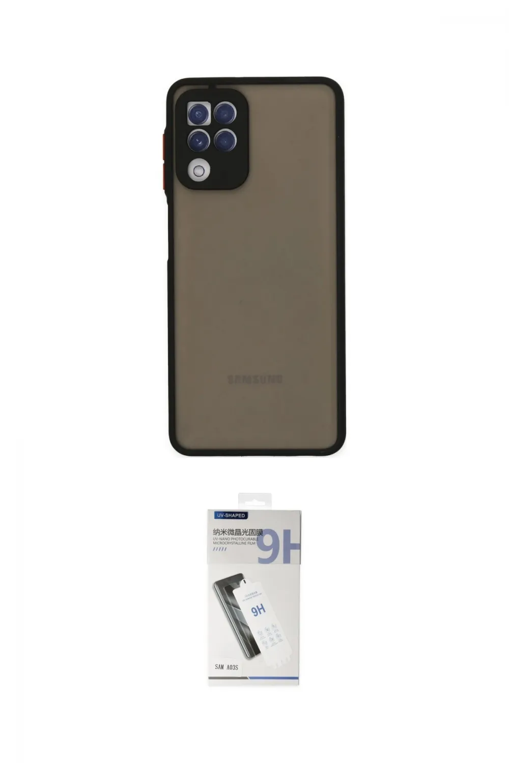 ieg™ Galaxy A22 Kılıf Ahenk Çizgi Serisi - Şeffaf Uv Polymer Nano Ekran Koruyucu