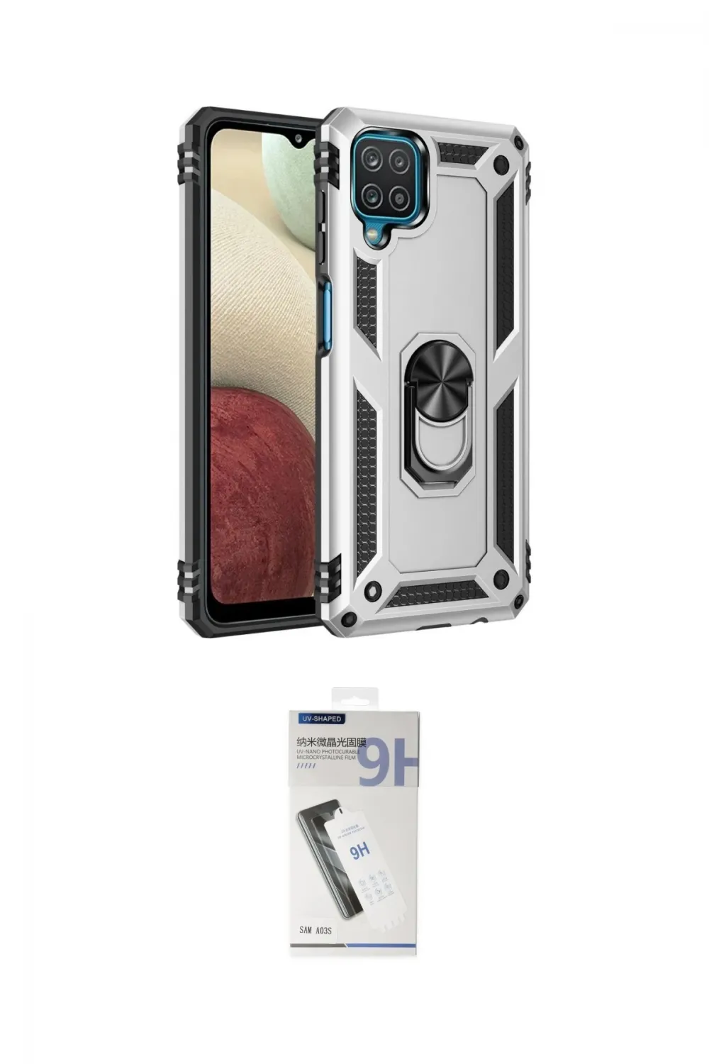 ieg™ Galaxy A22 Kılıf Ahenk Klasik Koleksiyonu - Şeffaf Uv Polymer Nano Ekran Koruyucu