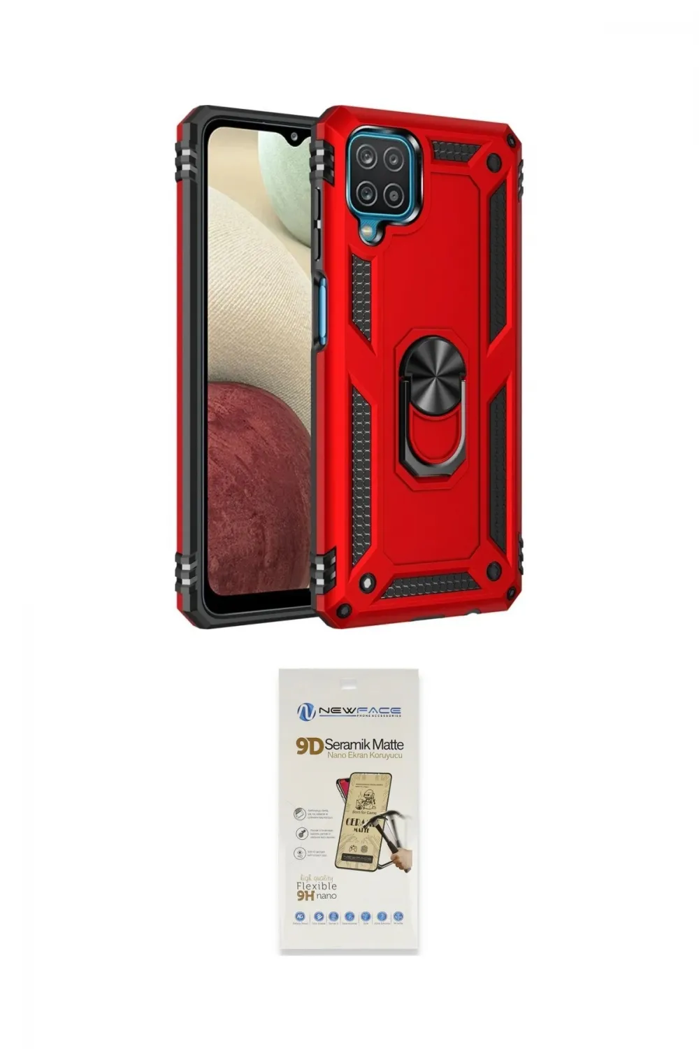 ieg™ Galaxy A22 Kılıf Ahenk Klasik Koleksiyonu - Siyah Mat Seramik Nano Ekran Koruyucu