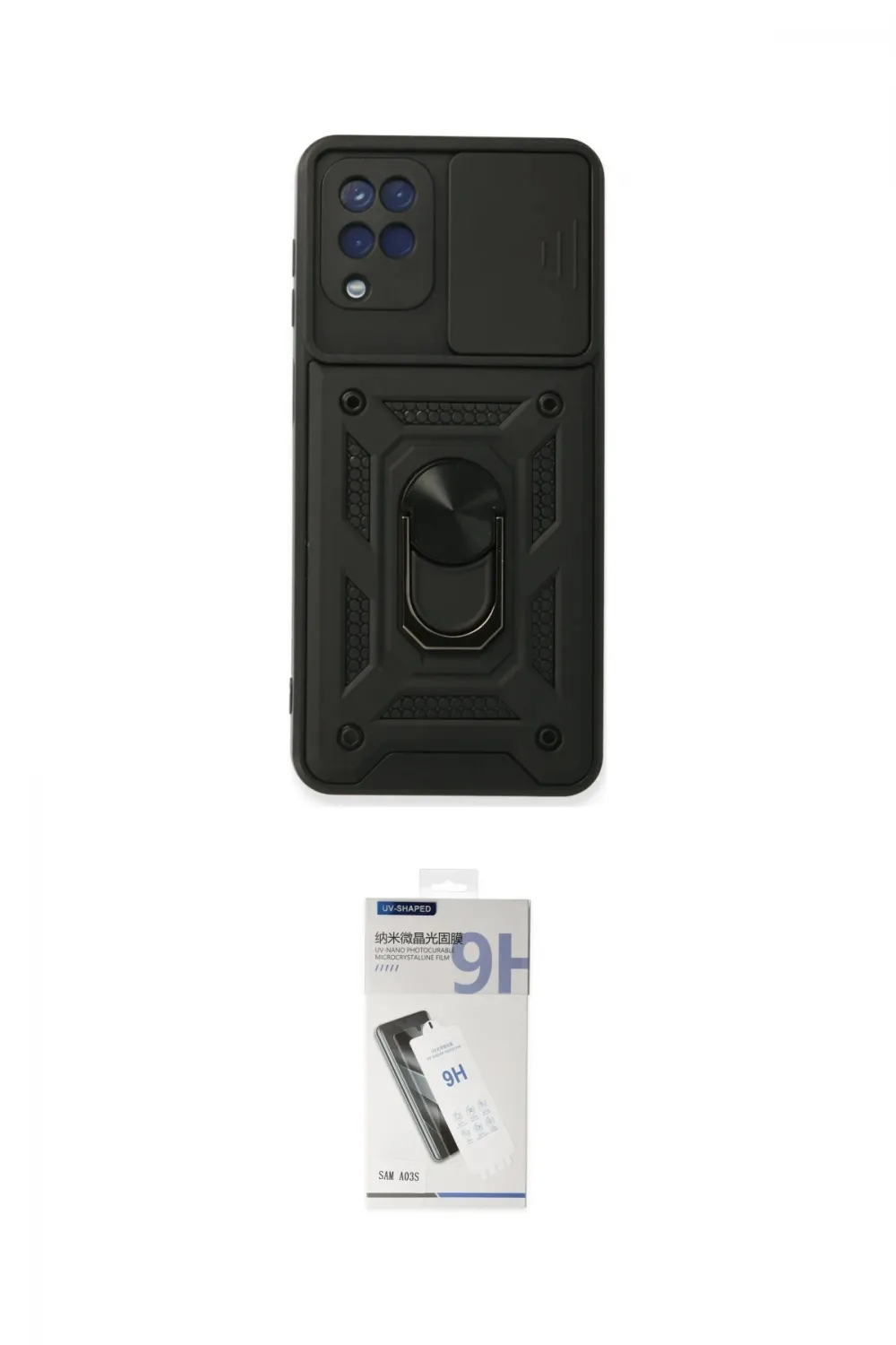 ieg™ Galaxy A22 Kılıf Ahenk Klasik - Şeffaf Uv Polymer Nano Ekran Koruyucu
