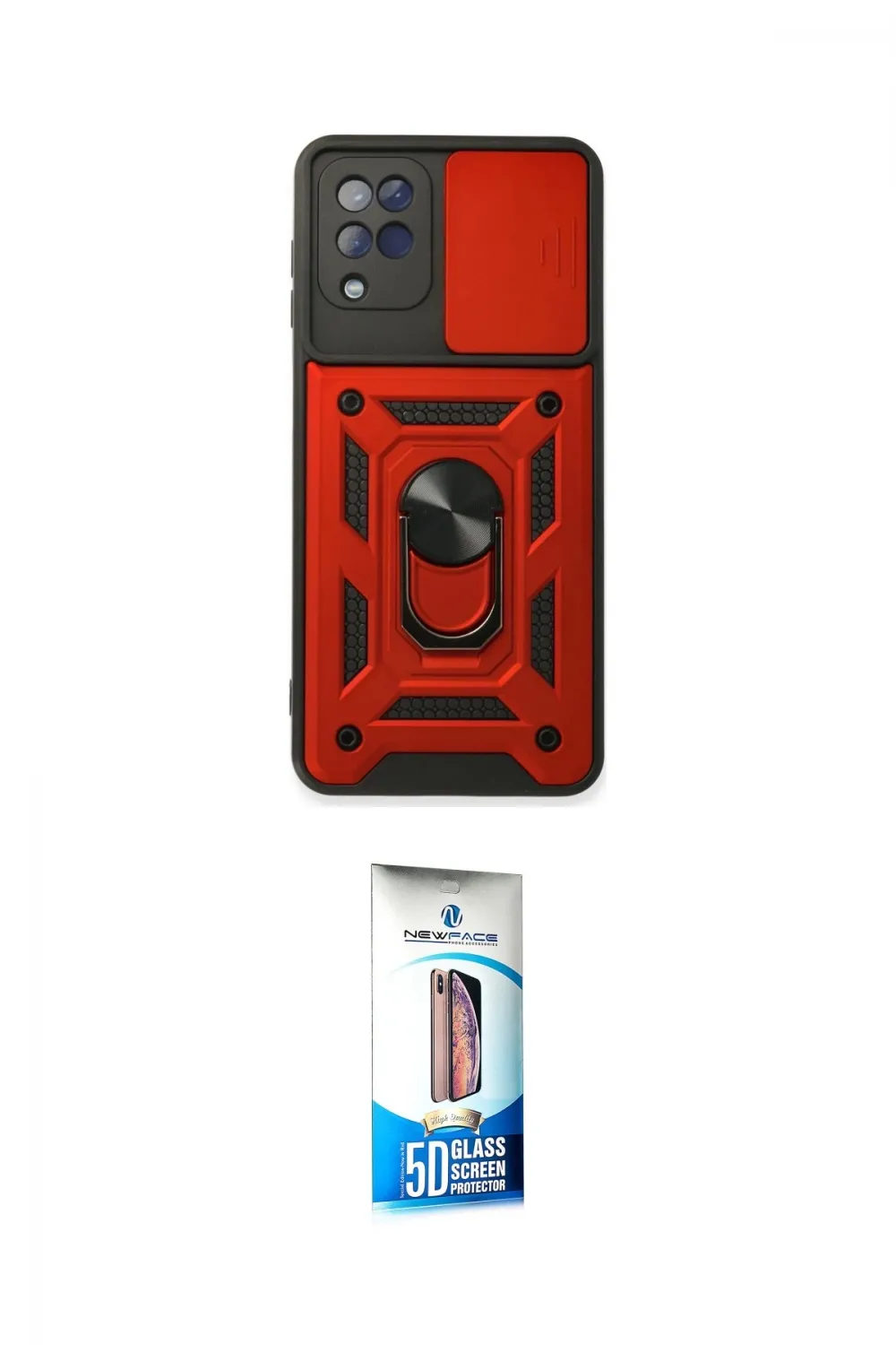 ieg™ Galaxy A22 Kılıf Ahenk Klasik - Siyah 5D Eko Cam Ekran Koruyucu