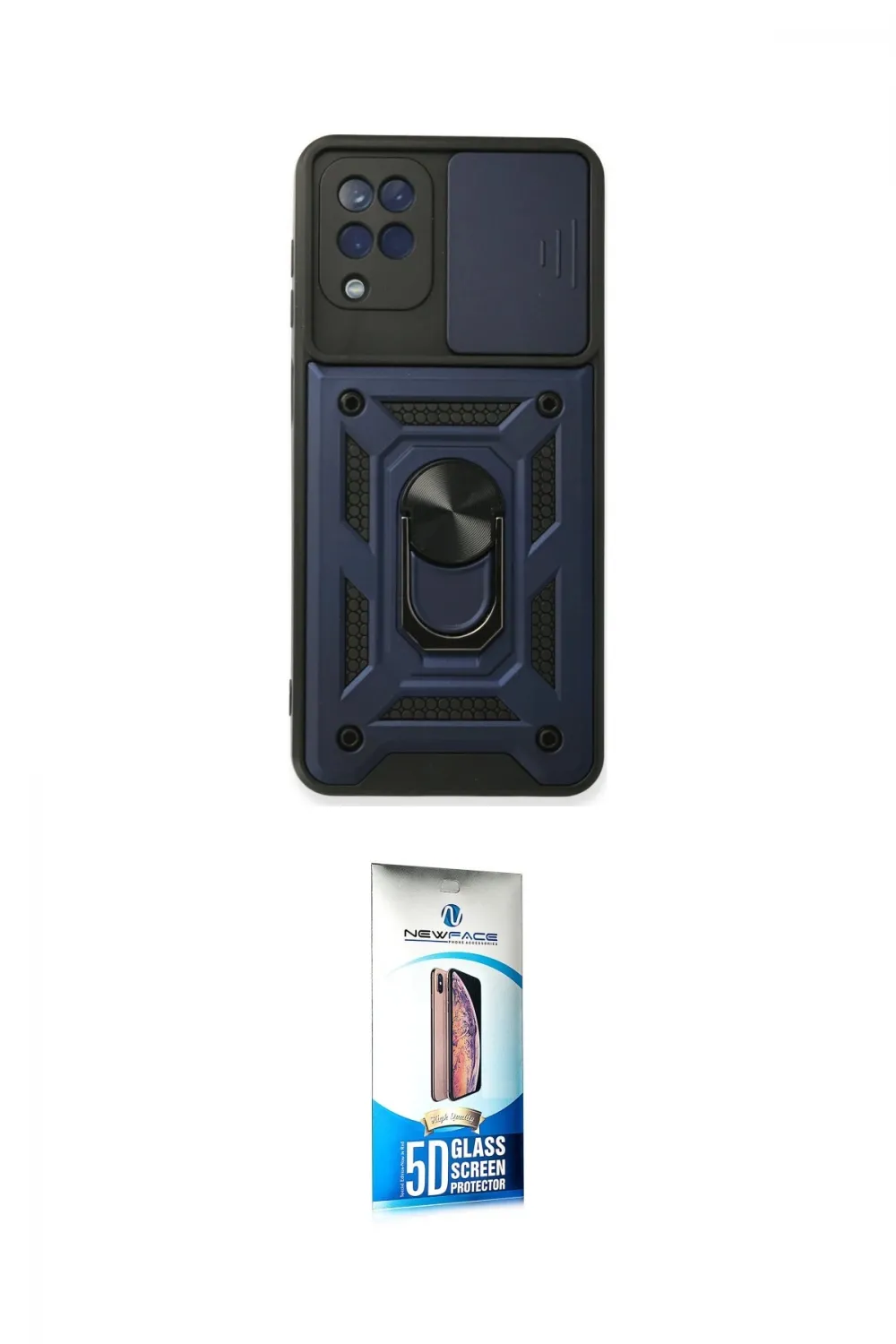 ieg™ Galaxy A22 Kılıf Ahenk Klasik - Siyah 5D Eko Cam Ekran Koruyucu