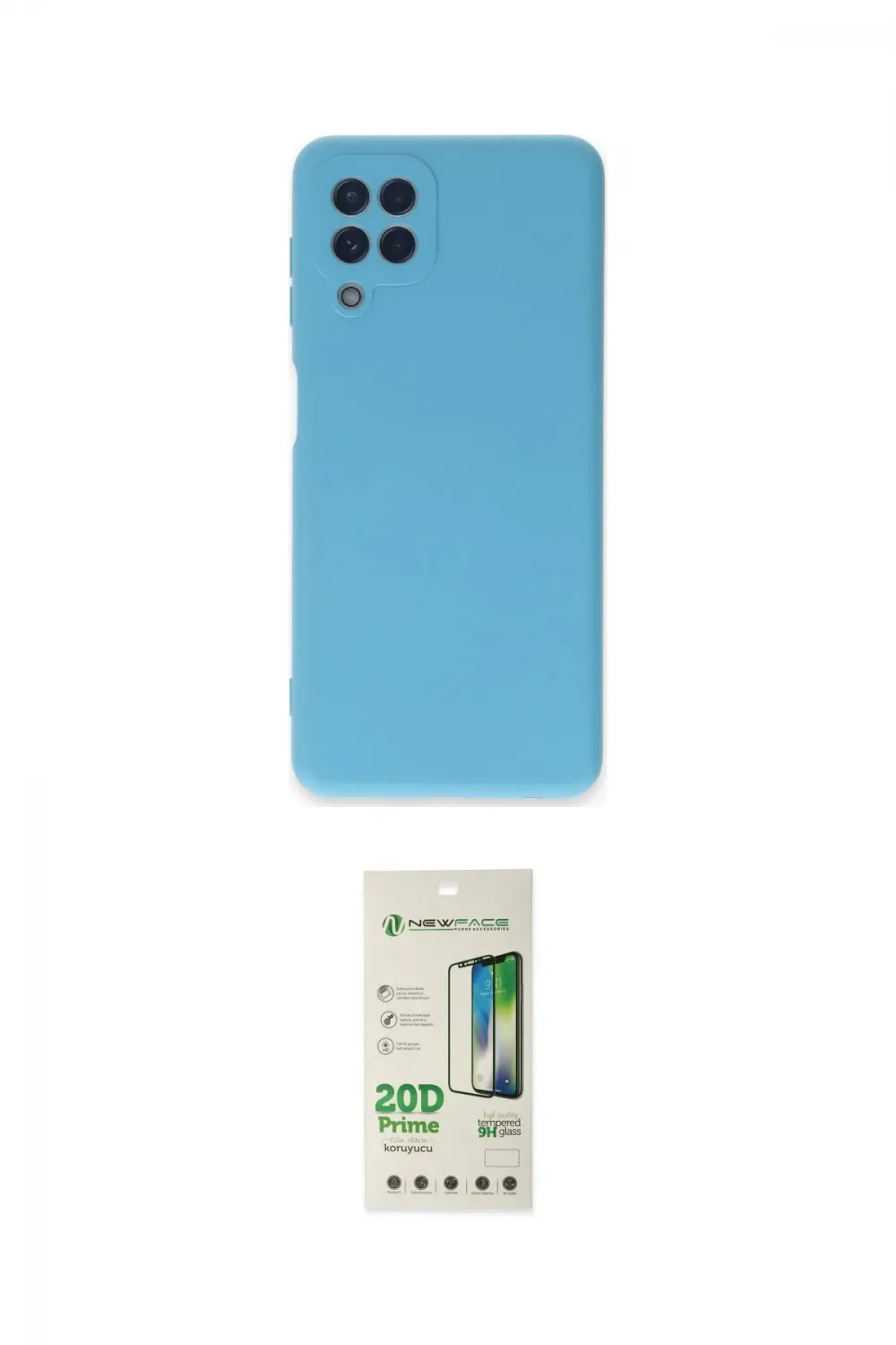 ieg™ Galaxy A22 Kılıf Ahenk Serisi - Siyah 20D Premium Cam Ekran Koruyucu