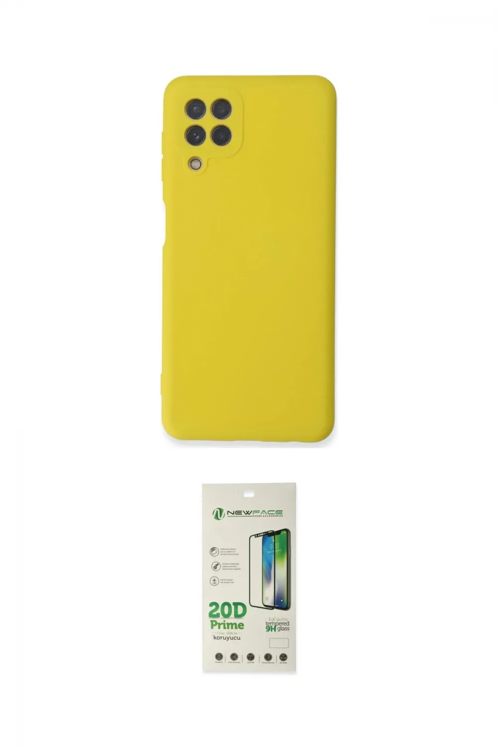 ieg™ Galaxy A22 Kılıf Ahenk Serisi - Siyah 20D Premium Cam Ekran Koruyucu