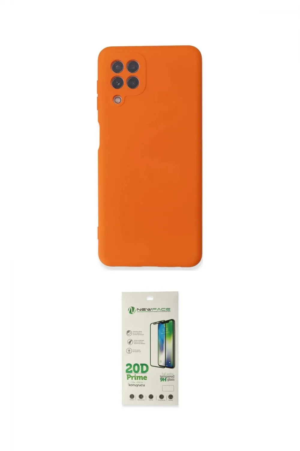 ieg™ Galaxy A22 Kılıf Ahenk Serisi - Siyah 20D Premium Cam Ekran Koruyucu