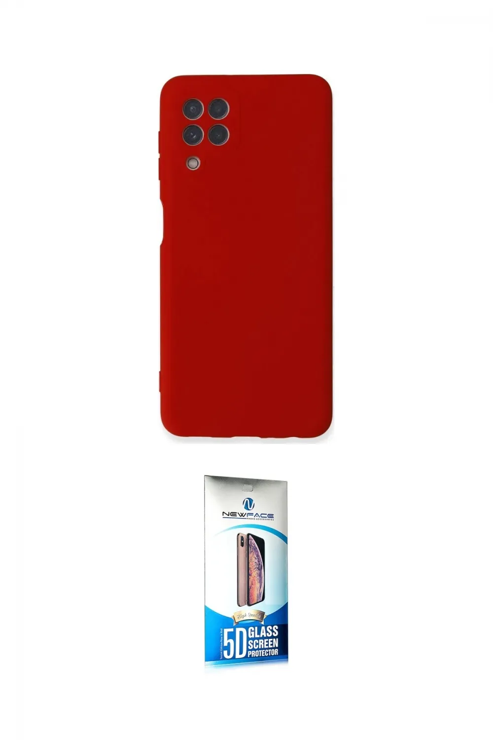 ieg™ Galaxy A22 Kılıf Ahenk Serisi - Siyah 5D Eko Cam Ekran Koruyucu
