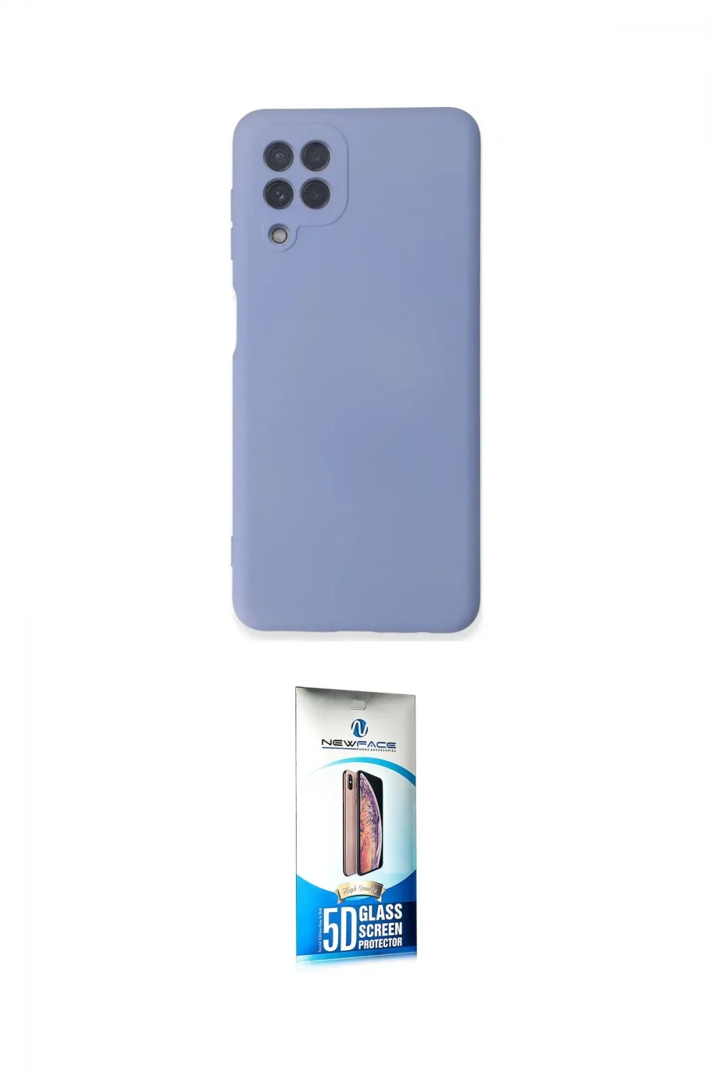 ieg™ Galaxy A22 Kılıf Ahenk Serisi - Siyah 5D Eko Cam Ekran Koruyucu