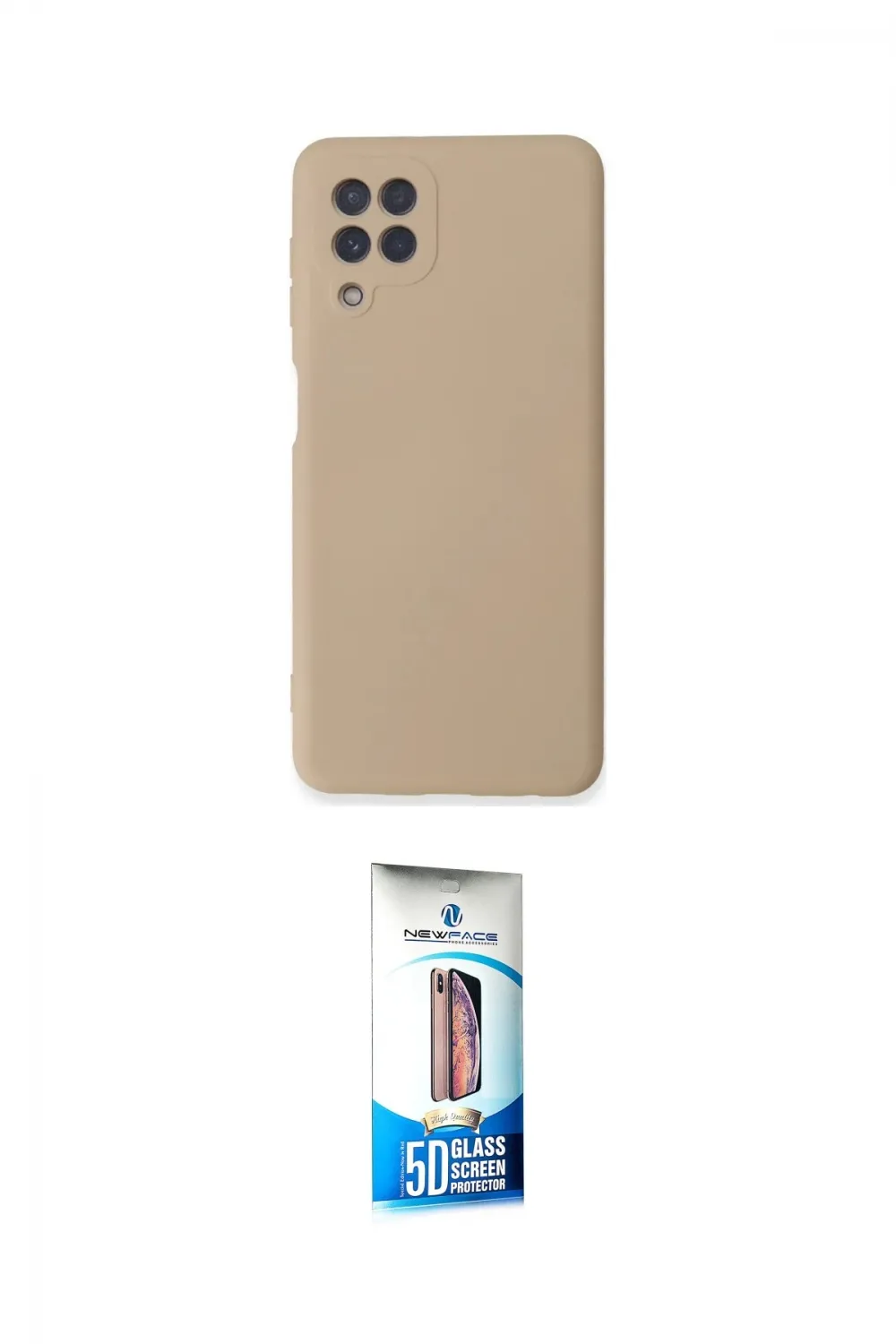 ieg™ Galaxy A22 Kılıf Ahenk Serisi - Siyah 5D Eko Cam Ekran Koruyucu