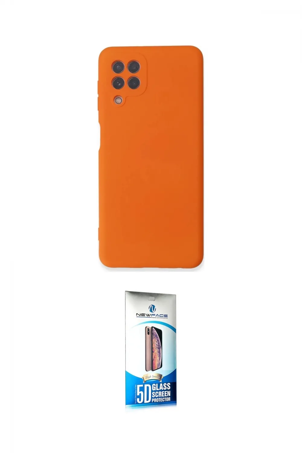ieg™ Galaxy A22 Kılıf Ahenk Serisi - Siyah 5D Eko Cam Ekran Koruyucu