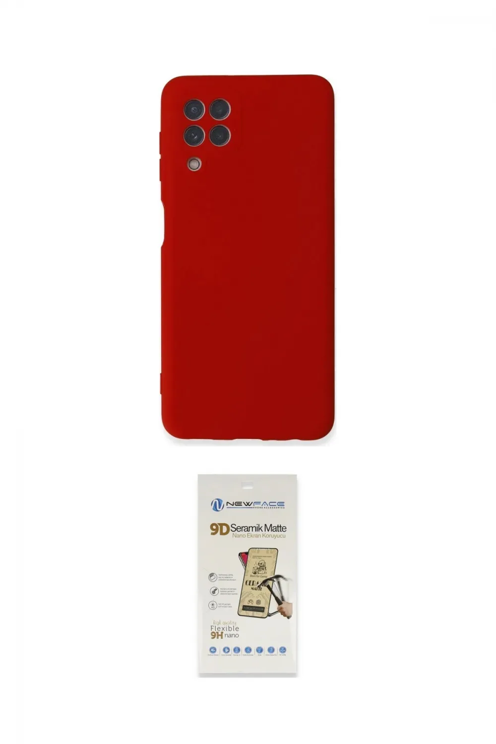 ieg™ Galaxy A22 Kılıf Ahenk Serisi - Siyah Mat Seramik Nano Ekran Koruyucu