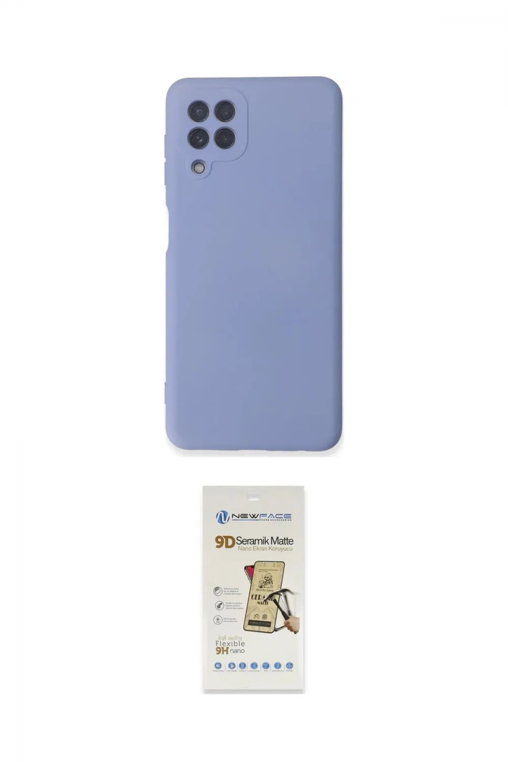 ieg™ Galaxy A22 Kılıf Ahenk Serisi - Siyah Mat Seramik Nano Ekran Koruyucu