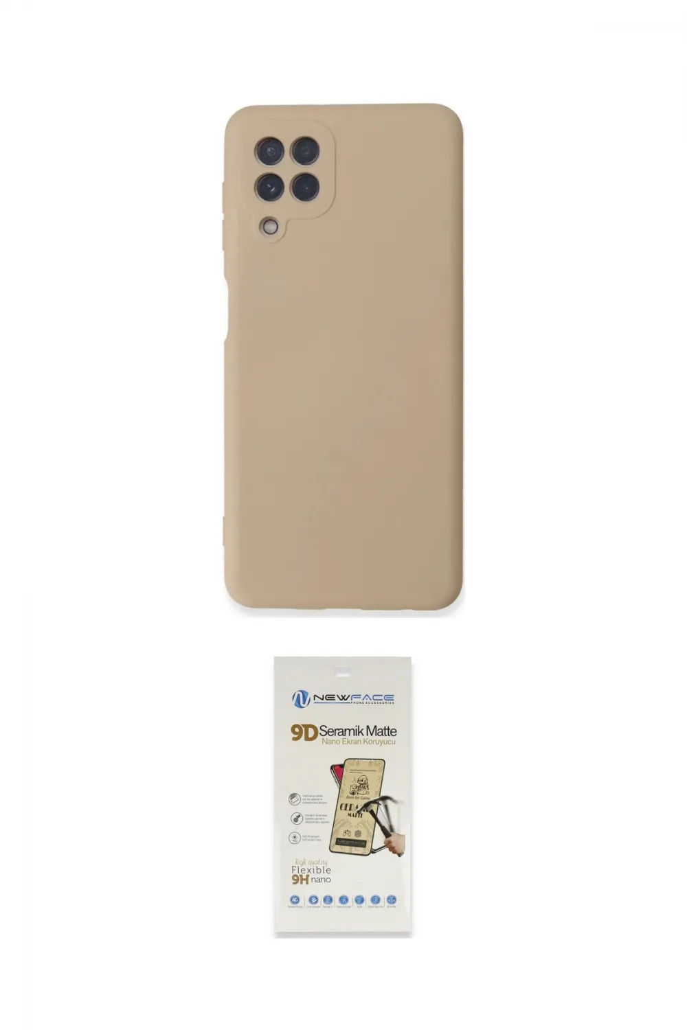 ieg™ Galaxy A22 Kılıf Ahenk Serisi - Siyah Mat Seramik Nano Ekran Koruyucu