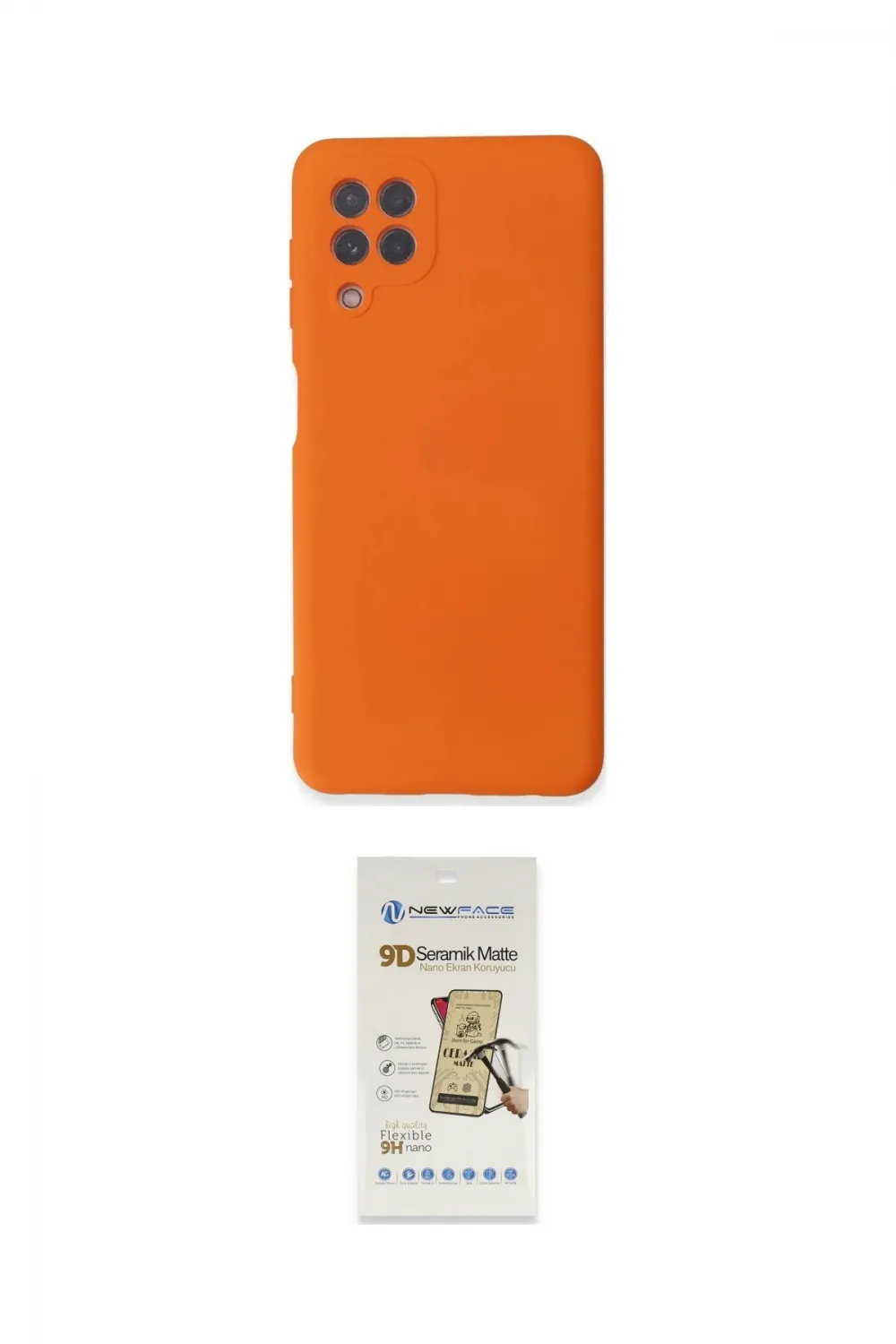 ieg™ Galaxy A22 Kılıf Ahenk Serisi - Siyah Mat Seramik Nano Ekran Koruyucu