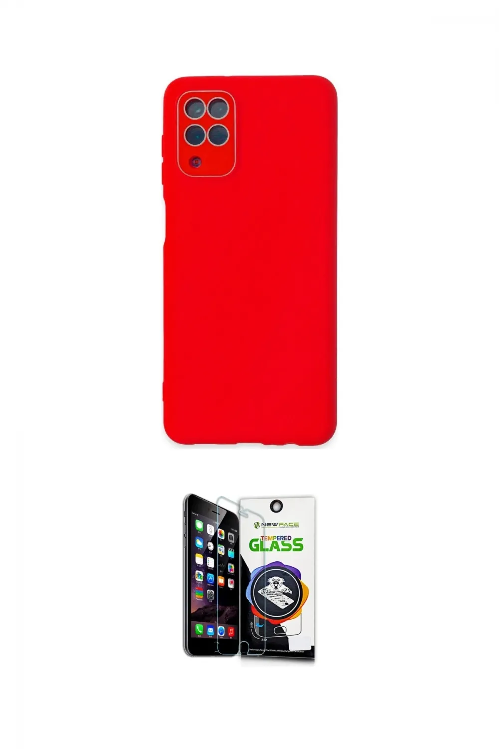 ieg™ Galaxy A22 Kılıf Çekirdek Modern Serisi - Şeffaf Temperli Cam Ekran Koruyucu