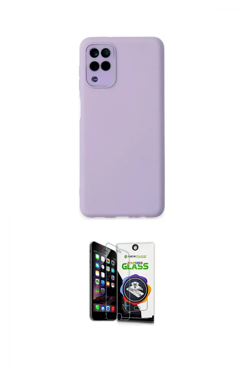 ieg™ Galaxy A22 Kılıf Çekirdek Modern Serisi - Şeffaf Temperli Cam Ekran Koruyucu
