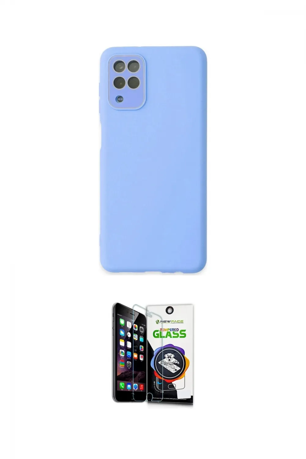ieg™ Galaxy A22 Kılıf Çekirdek Modern Serisi - Şeffaf Temperli Cam Ekran Koruyucu