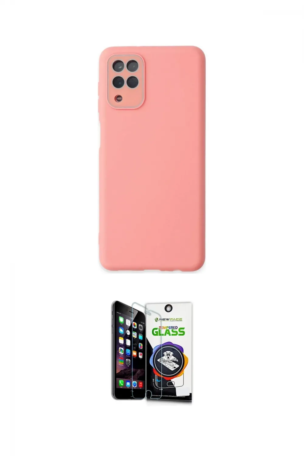 ieg™ Galaxy A22 Kılıf Çekirdek Modern Serisi - Şeffaf Temperli Cam Ekran Koruyucu