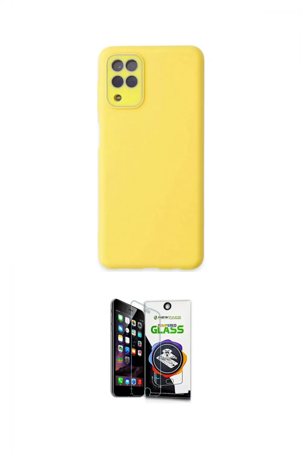 ieg™ Galaxy A22 Kılıf Çekirdek Modern Serisi - Şeffaf Temperli Cam Ekran Koruyucu