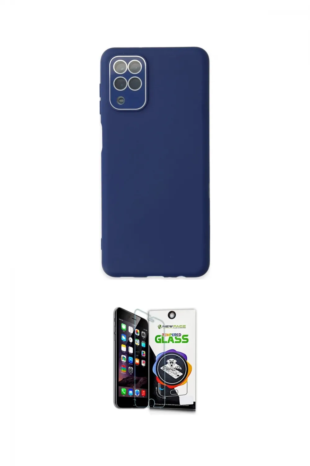 ieg™ Galaxy A22 Kılıf Çekirdek Modern Serisi - Şeffaf Temperli Cam Ekran Koruyucu