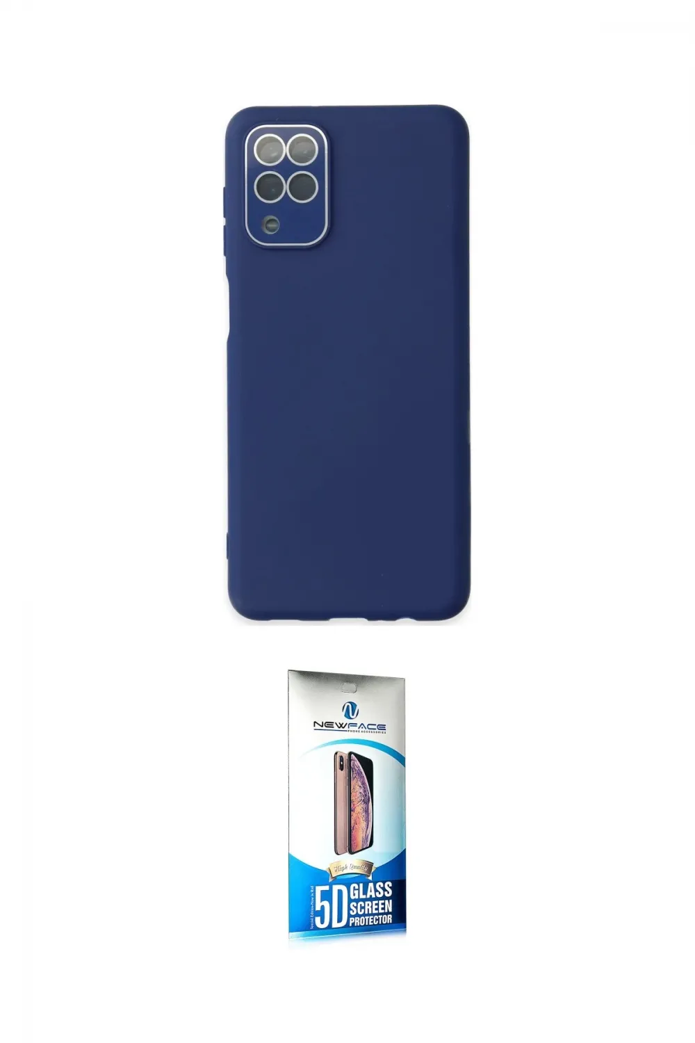 ieg™ Galaxy A22 Kılıf Çekirdek Modern Serisi - Siyah 5D Eko Cam Ekran Koruyucu
