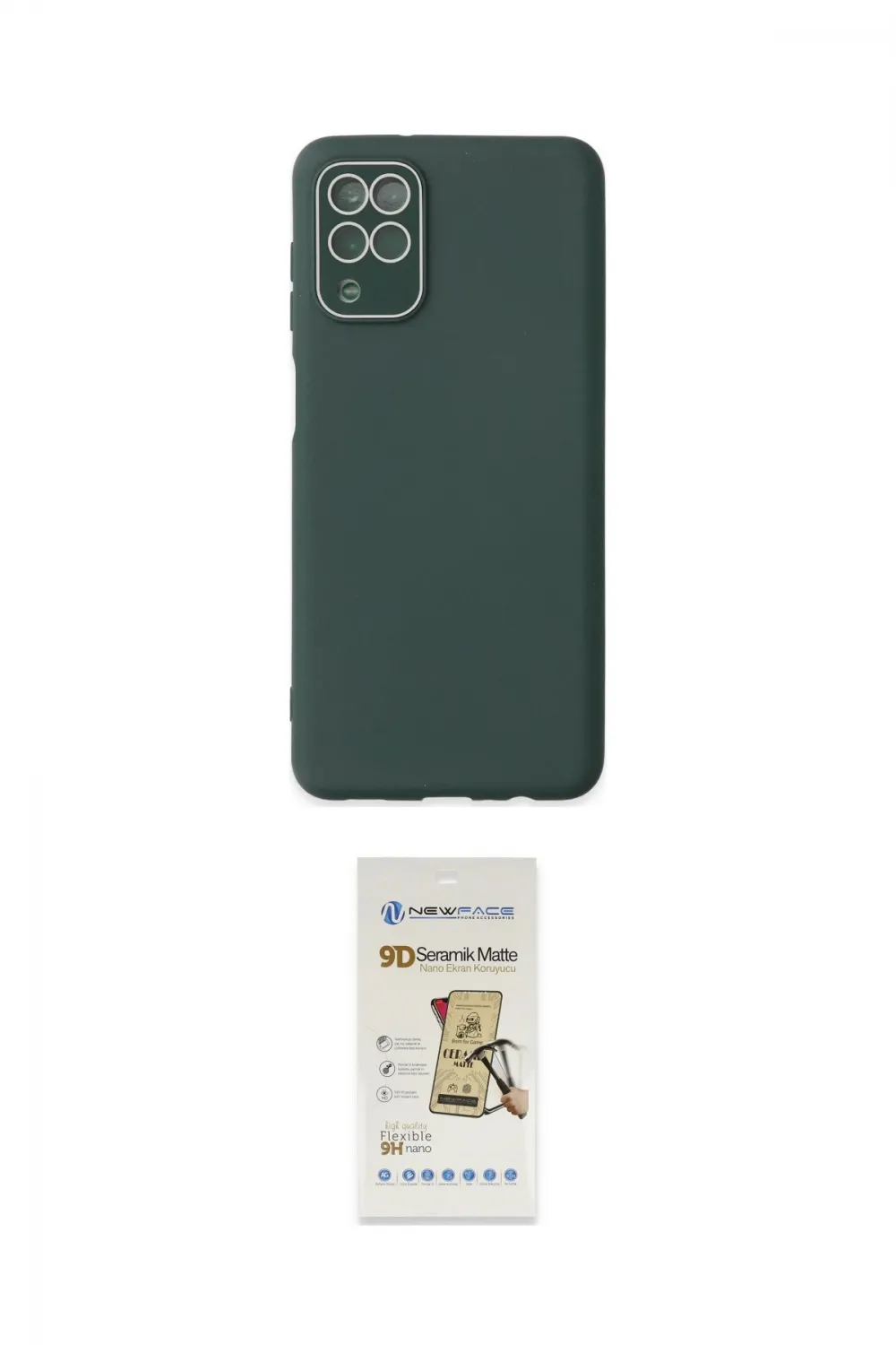 ieg™ Galaxy A22 Kılıf Çekirdek Modern Serisi - Siyah Mat Seramik Nano Ekran Koruyucu