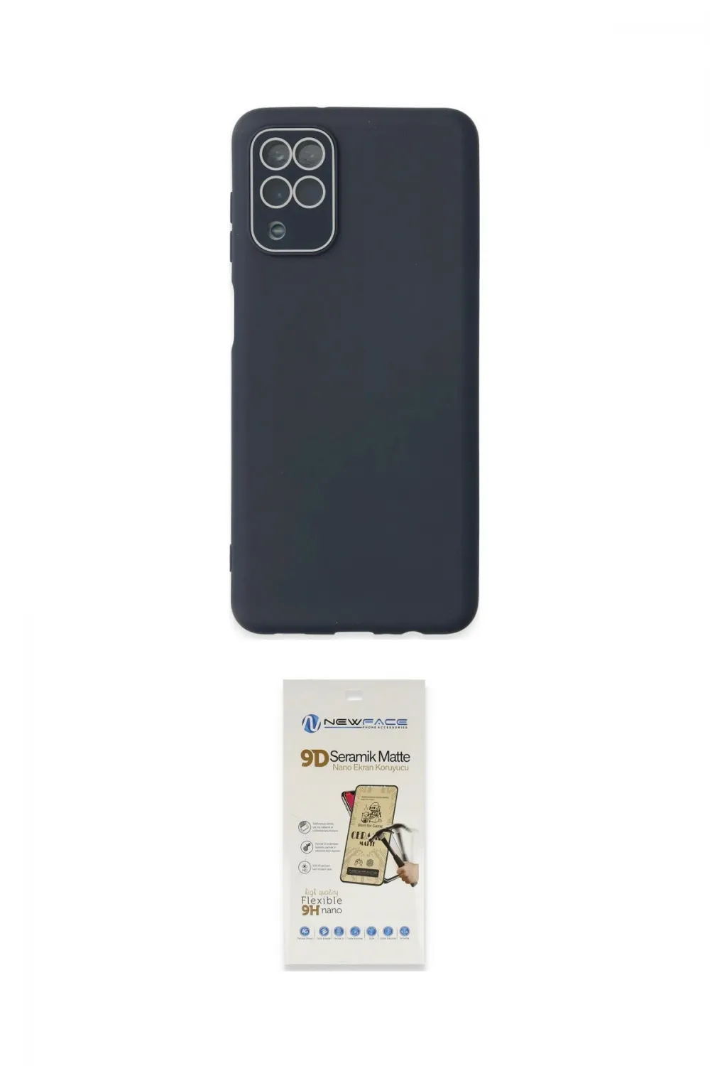 ieg™ Galaxy A22 Kılıf Çekirdek Modern Serisi - Siyah Mat Seramik Nano Ekran Koruyucu