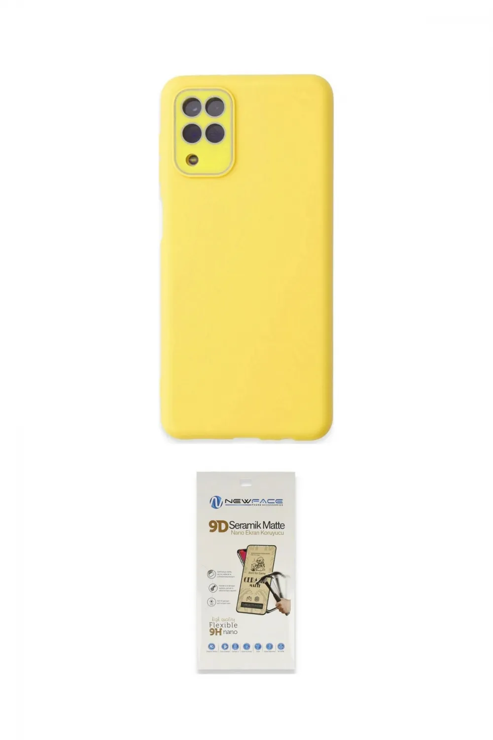 ieg™ Galaxy A22 Kılıf Çekirdek Modern Serisi - Siyah Mat Seramik Nano Ekran Koruyucu