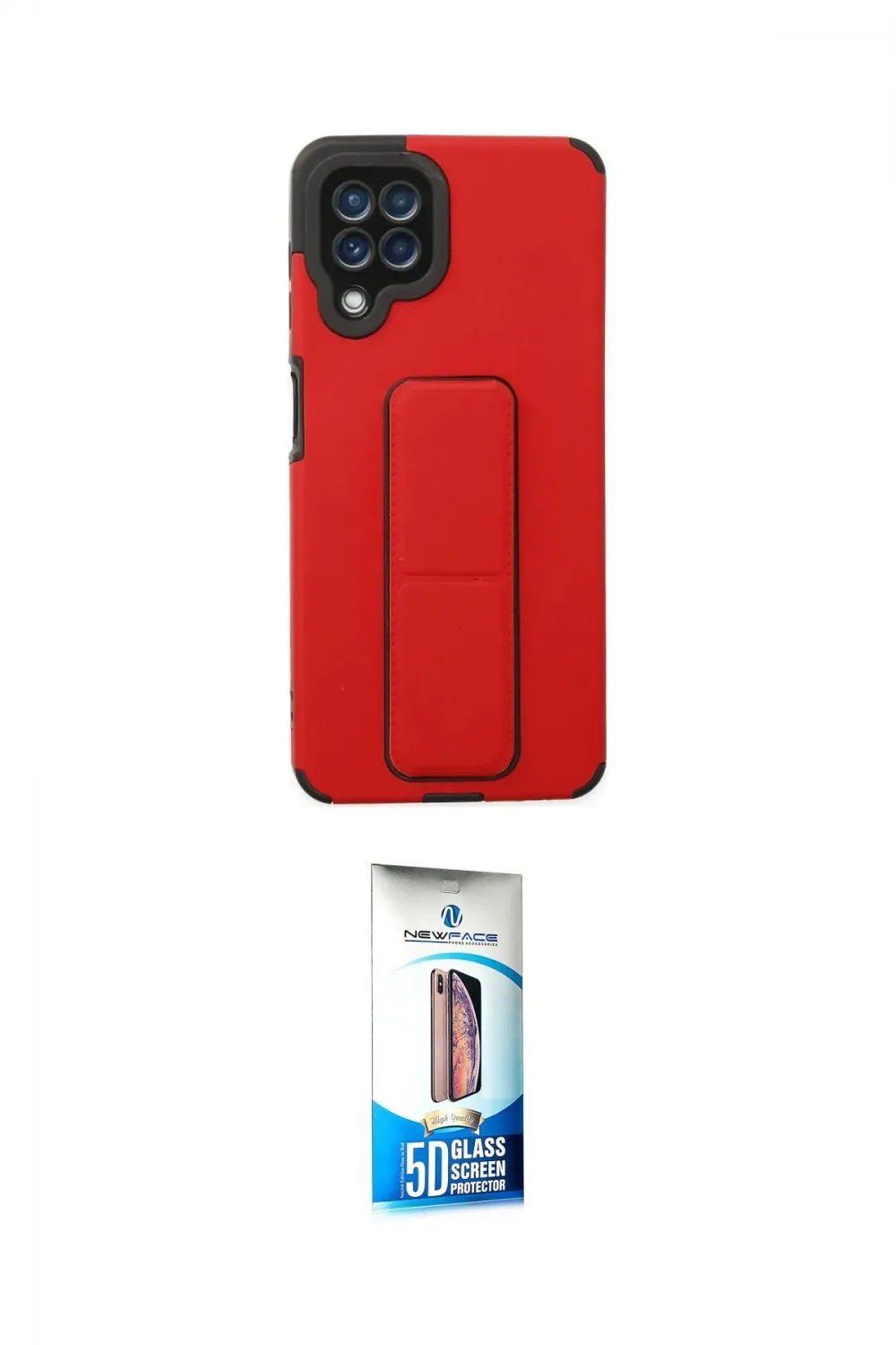 ieg™ Galaxy A22 Kılıf Çekirdek Yansıma - Siyah 5D Eko Cam Ekran Koruyucu