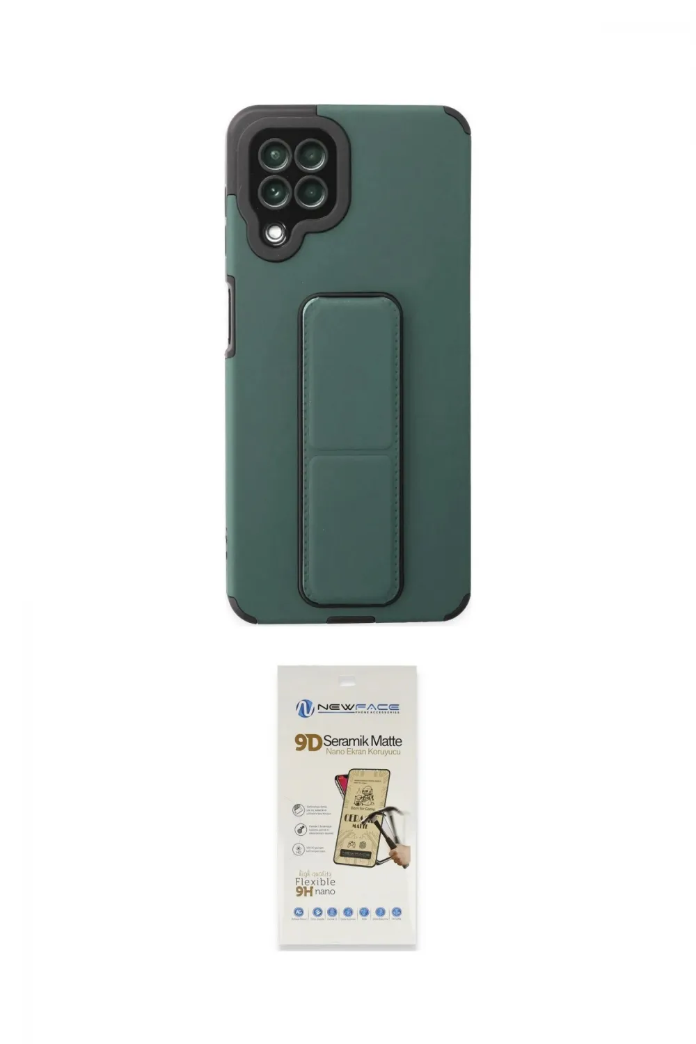 ieg™ Galaxy A22 Kılıf Çekirdek Yansıma - Siyah Mat Seramik Nano Ekran Koruyucu