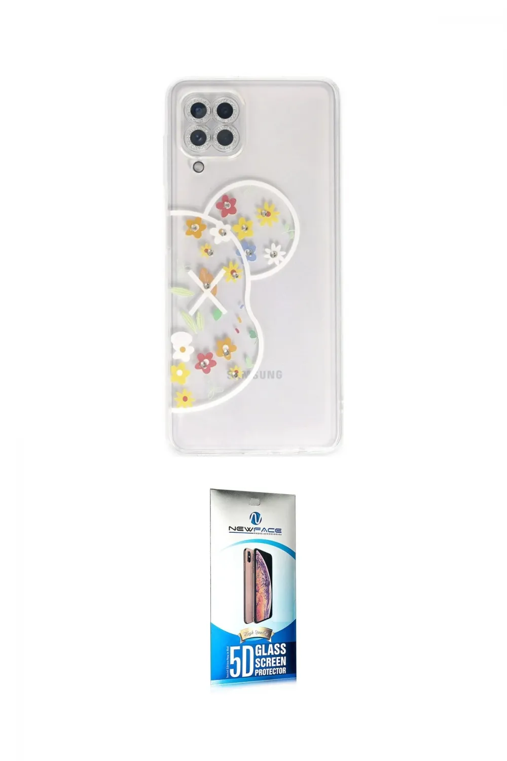 ieg™ Galaxy A22 Kılıf Eksen Asil Prime - Siyah 5D Eko Cam Ekran Koruyucu