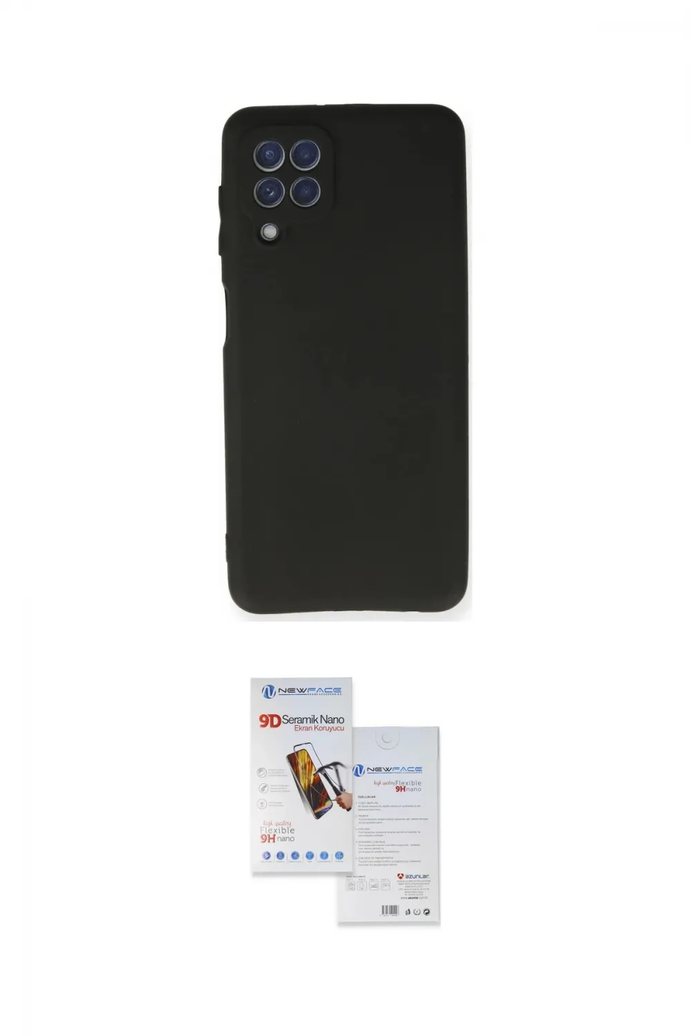 ieg™ Galaxy A22 Kılıf Kozmos Yansıma Özel Seri - Siyah Seramik Nano Ekran Koruyucu