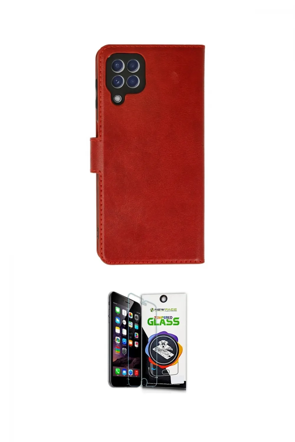 ieg™ Galaxy A22 Kılıf Siluet Işık Serisi - Şeffaf Temperli Cam Ekran Koruyucu