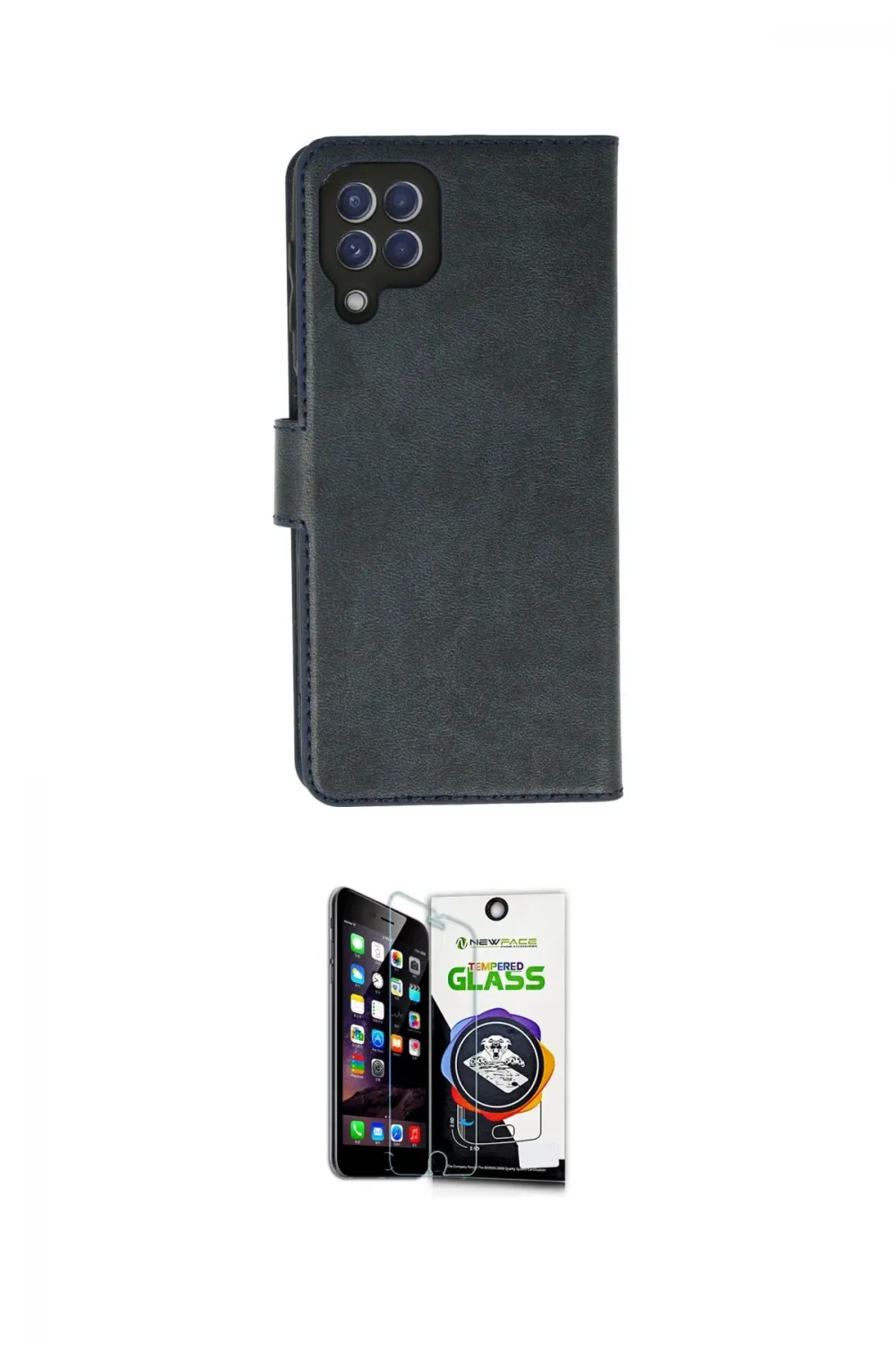 ieg™ Galaxy A22 Kılıf Siluet Işık Serisi - Şeffaf Temperli Cam Ekran Koruyucu