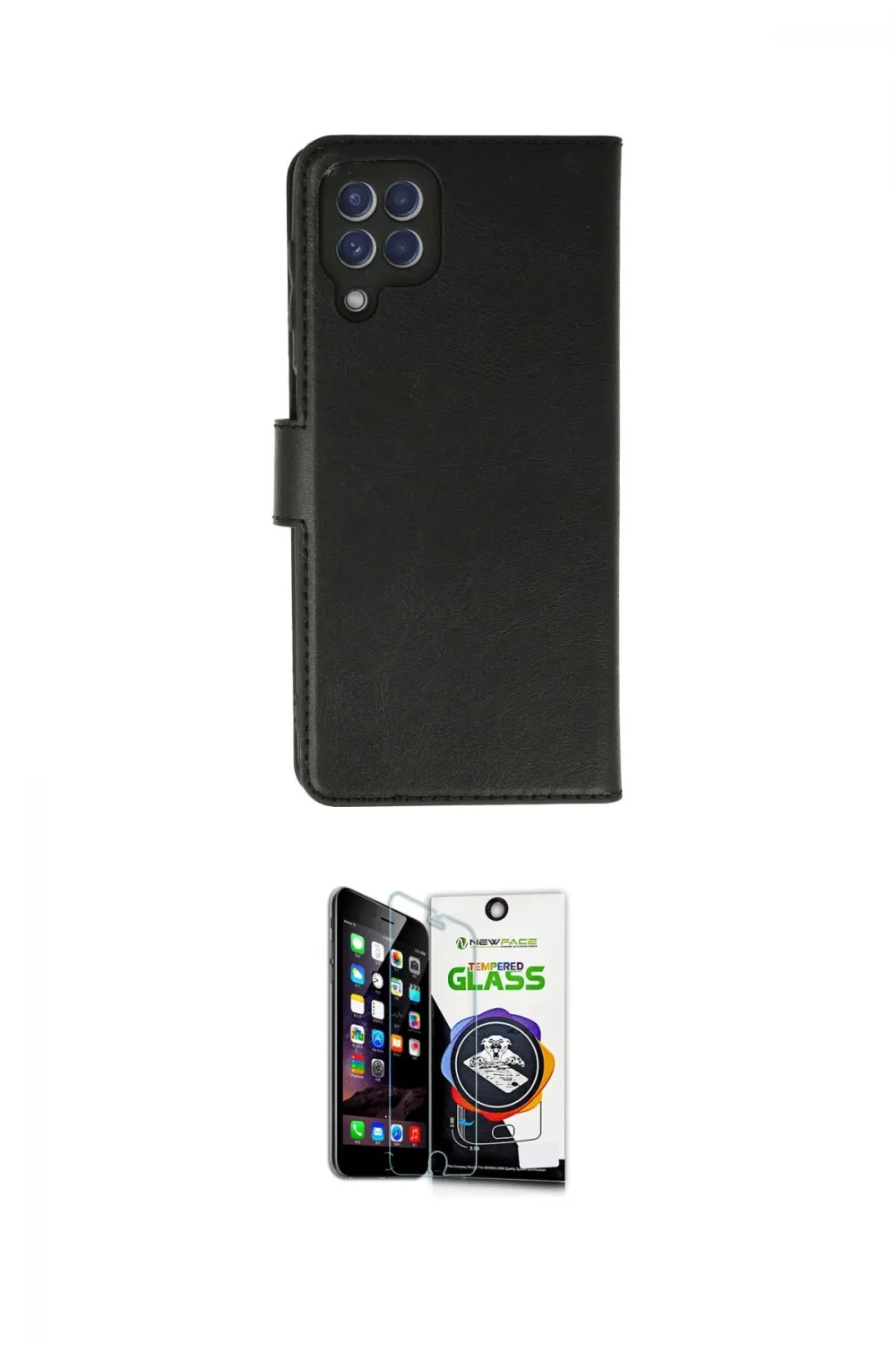 ieg™ Galaxy A22 Kılıf Siluet Işık Serisi - Şeffaf Temperli Cam Ekran Koruyucu