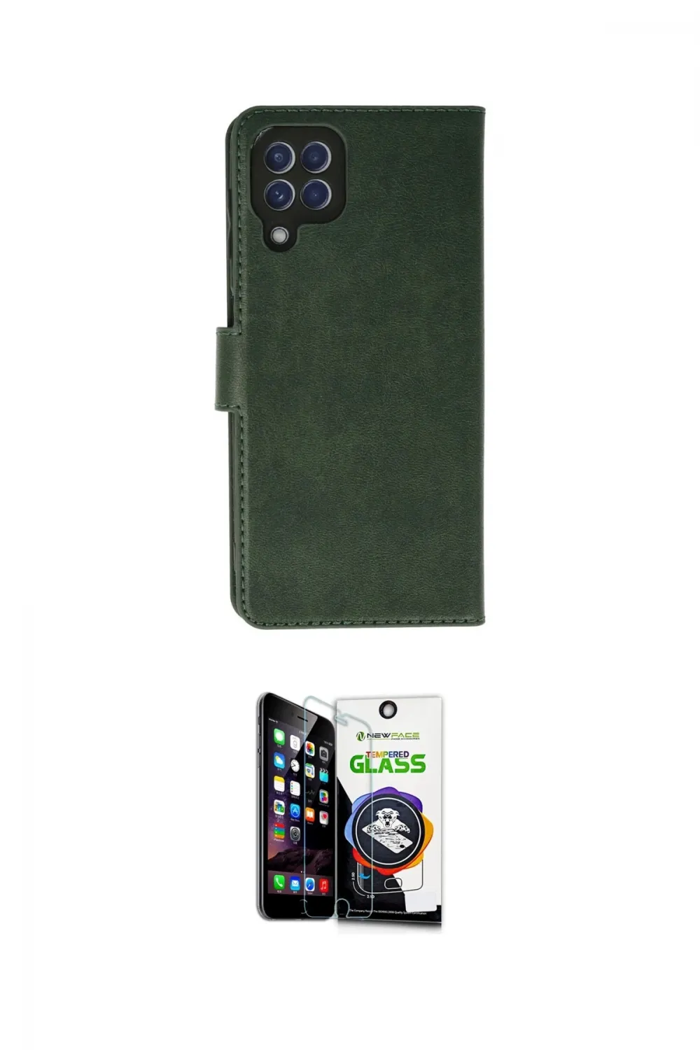 ieg™ Galaxy A22 Kılıf Siluet Işık Serisi - Şeffaf Temperli Cam Ekran Koruyucu