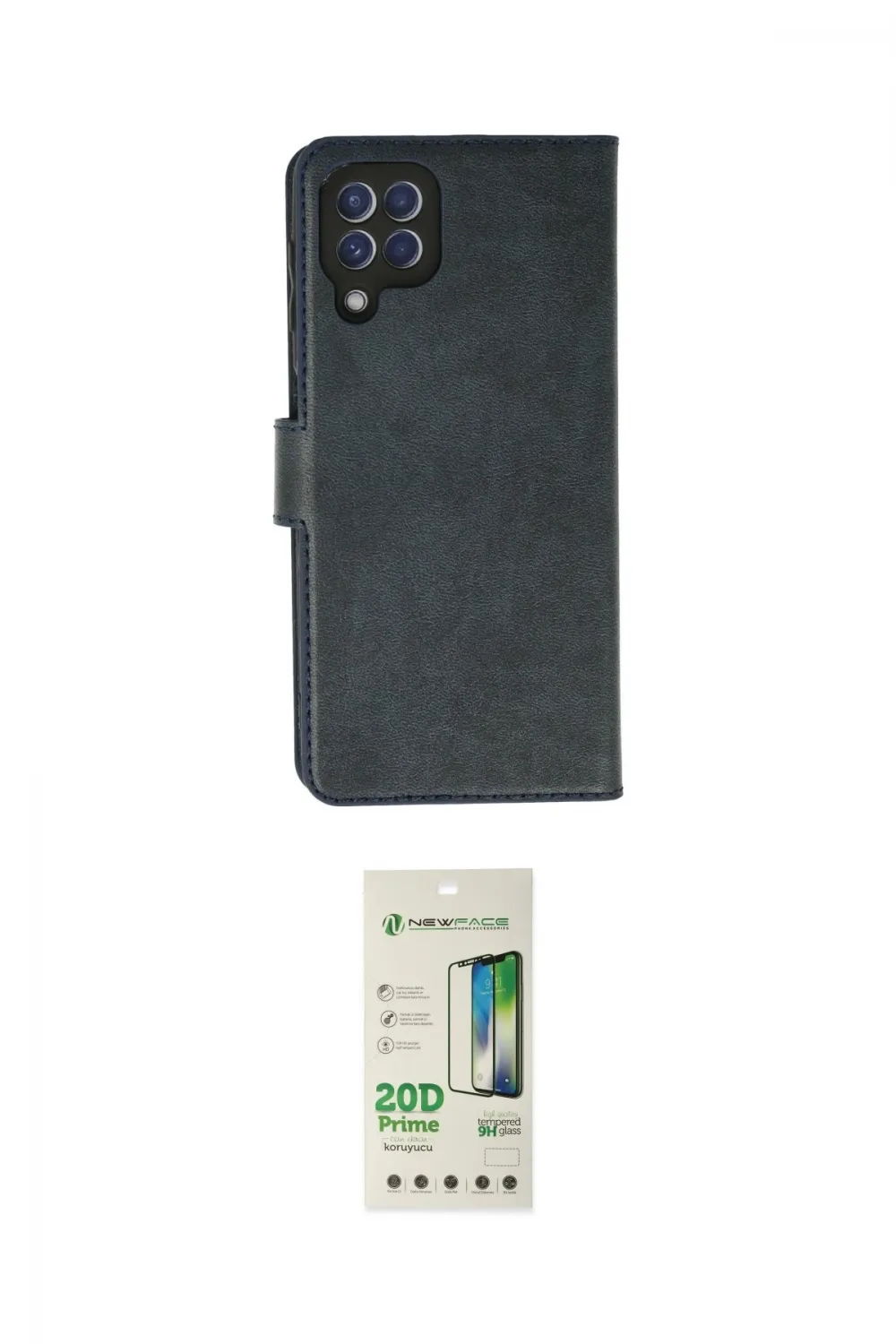ieg™ Galaxy A22 Kılıf Siluet Işık Serisi - Siyah 20D Premium Cam Ekran Koruyucu