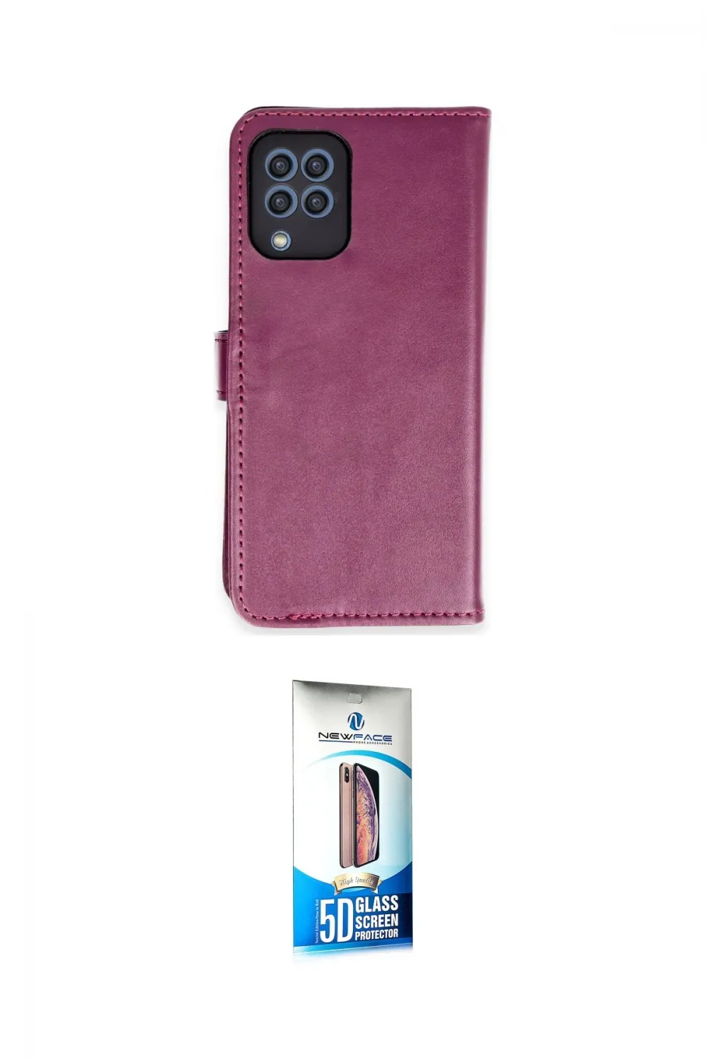 ieg™ Galaxy A22 Kılıf Siluet Işık Serisi - Siyah 5D Eko Cam Ekran Koruyucu