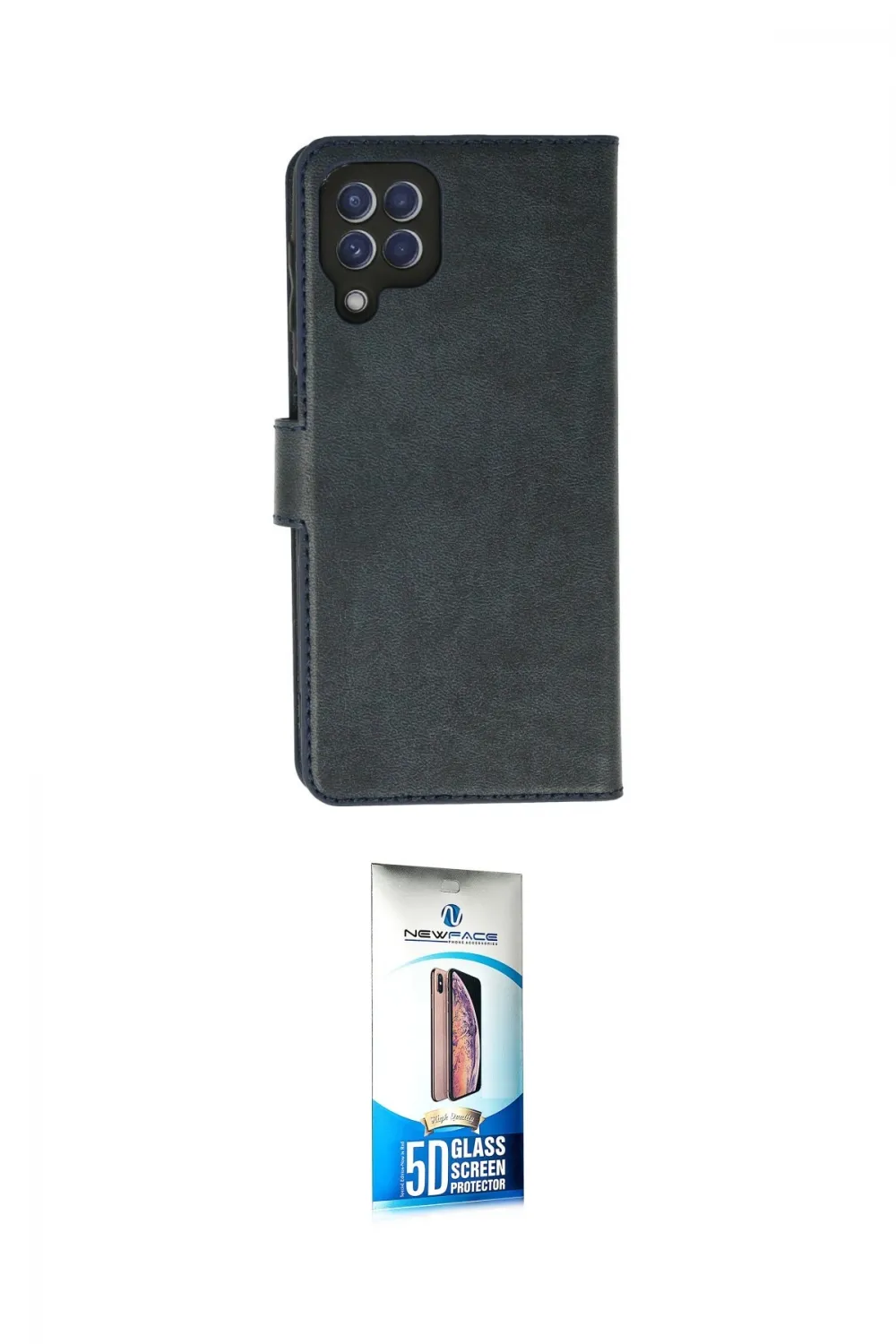 ieg™ Galaxy A22 Kılıf Siluet Işık Serisi - Siyah 5D Eko Cam Ekran Koruyucu