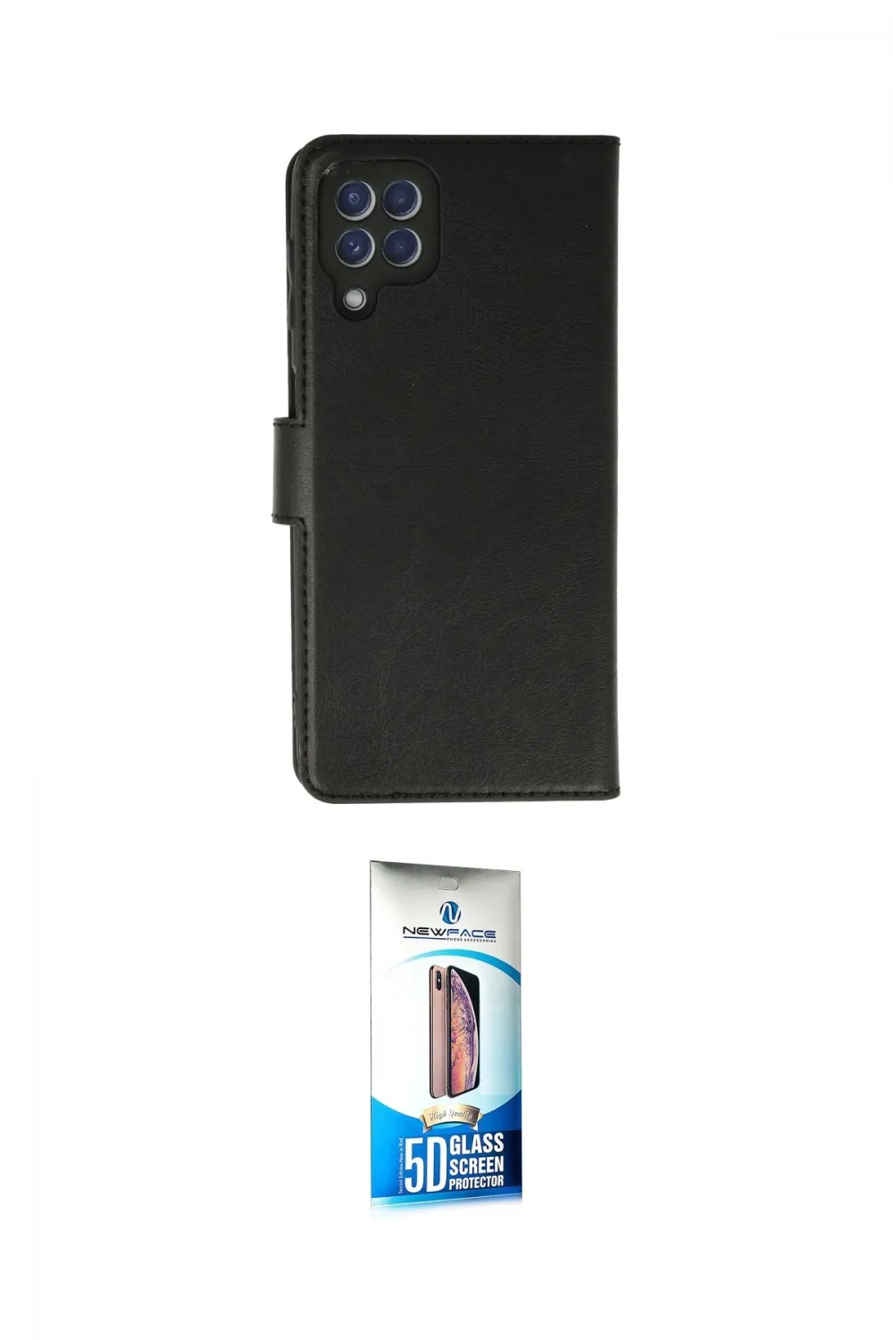 ieg™ Galaxy A22 Kılıf Siluet Işık Serisi - Siyah 5D Eko Cam Ekran Koruyucu