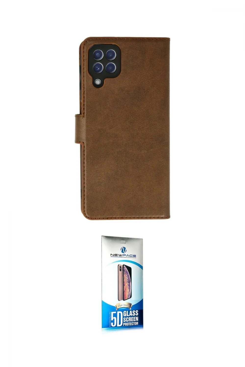 ieg™ Galaxy A22 Kılıf Siluet Işık Serisi - Siyah 5D Eko Cam Ekran Koruyucu