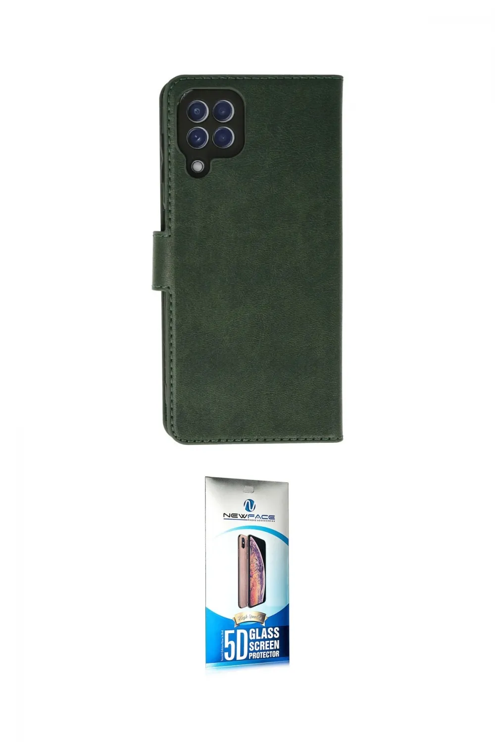 ieg™ Galaxy A22 Kılıf Siluet Işık Serisi - Siyah 5D Eko Cam Ekran Koruyucu